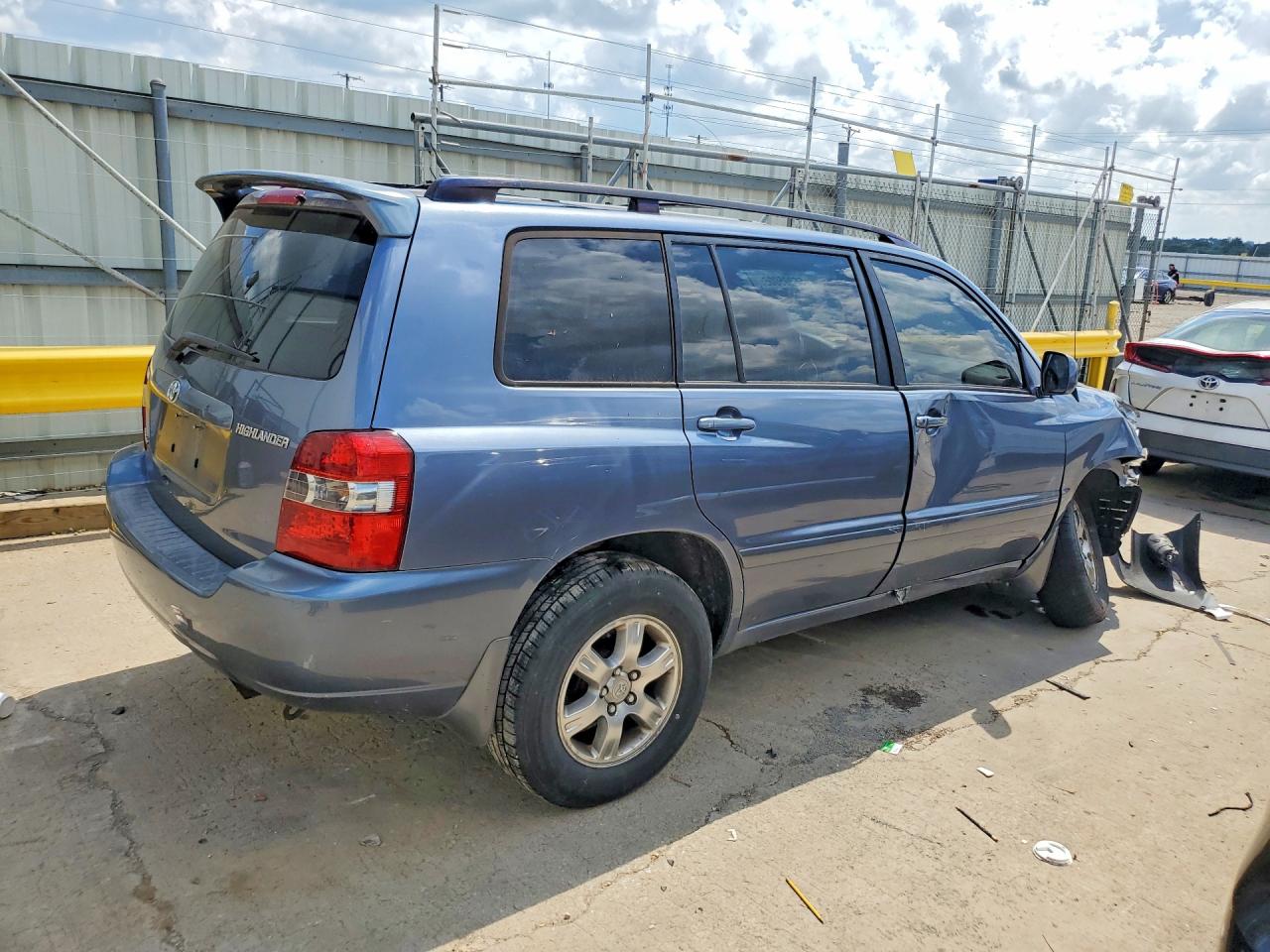 2007 Toyota Highlander Base Blue vin: JTEEP21AX70210311