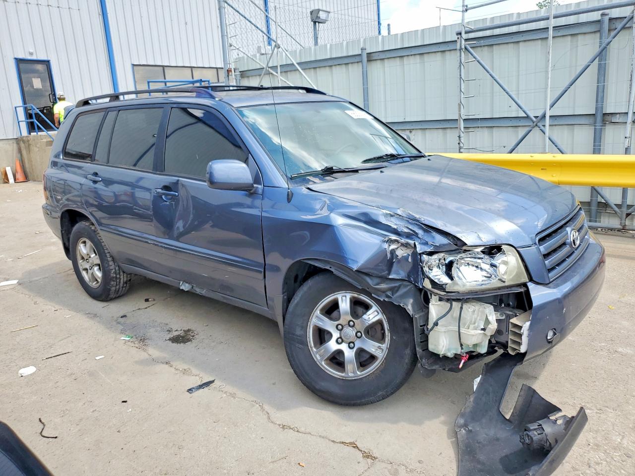 2007 Toyota Highlander Base Blue vin: JTEEP21AX70210311