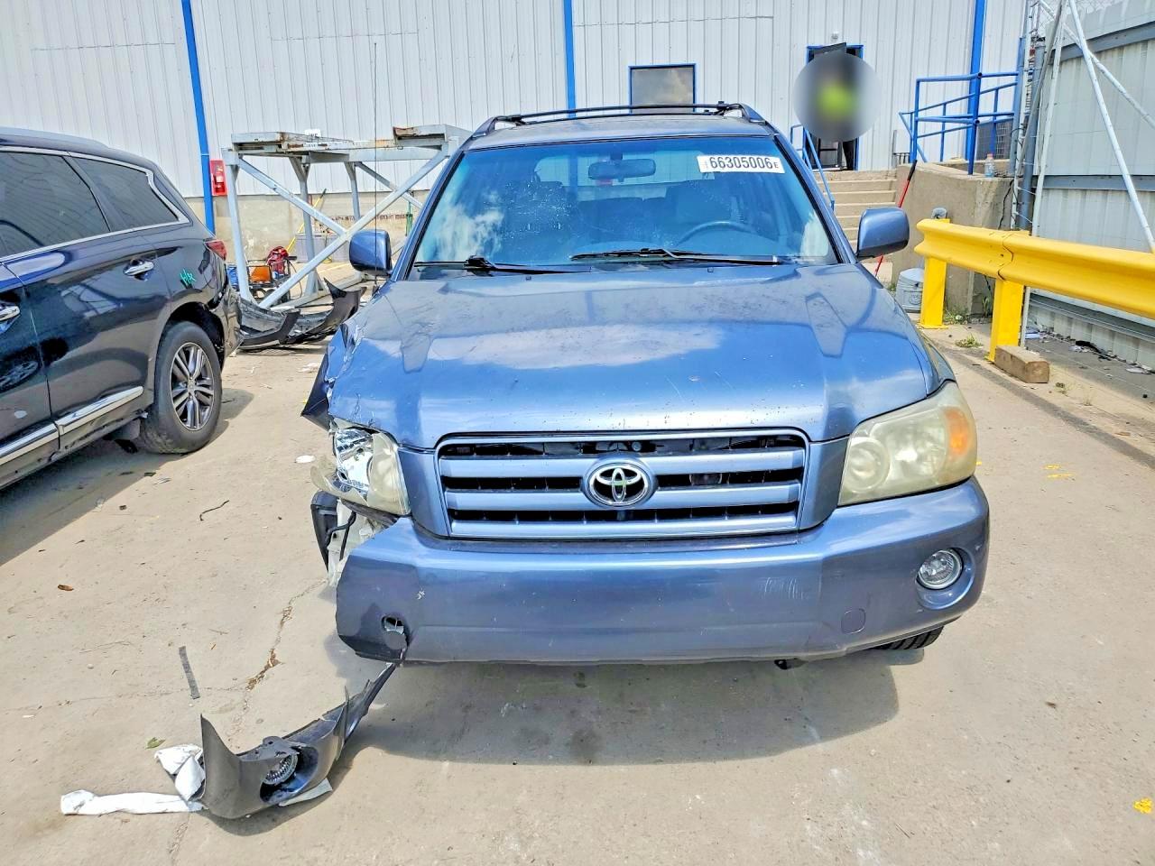 2007 Toyota Highlander Base Blue vin: JTEEP21AX70210311