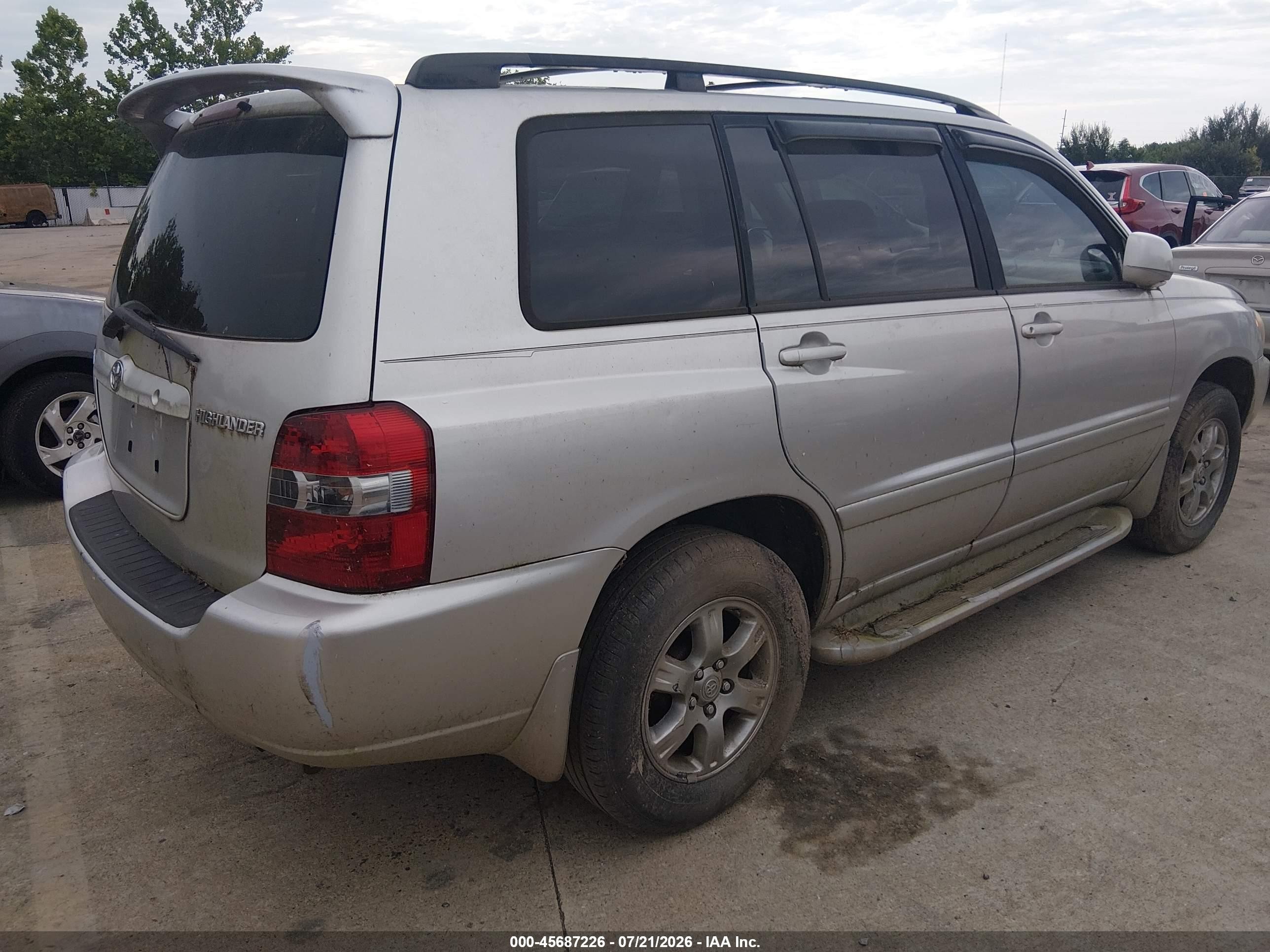 2007 Toyota Highlander 3rd Row Бежевый vin: JTEEP21AX70219123