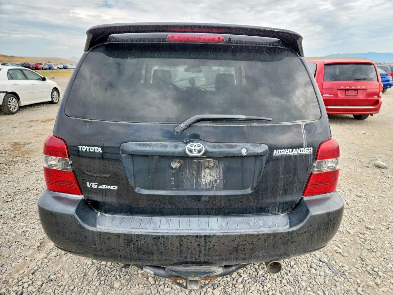 2007 Toyota Highlander Base Black vin: JTEEP21AX70229036