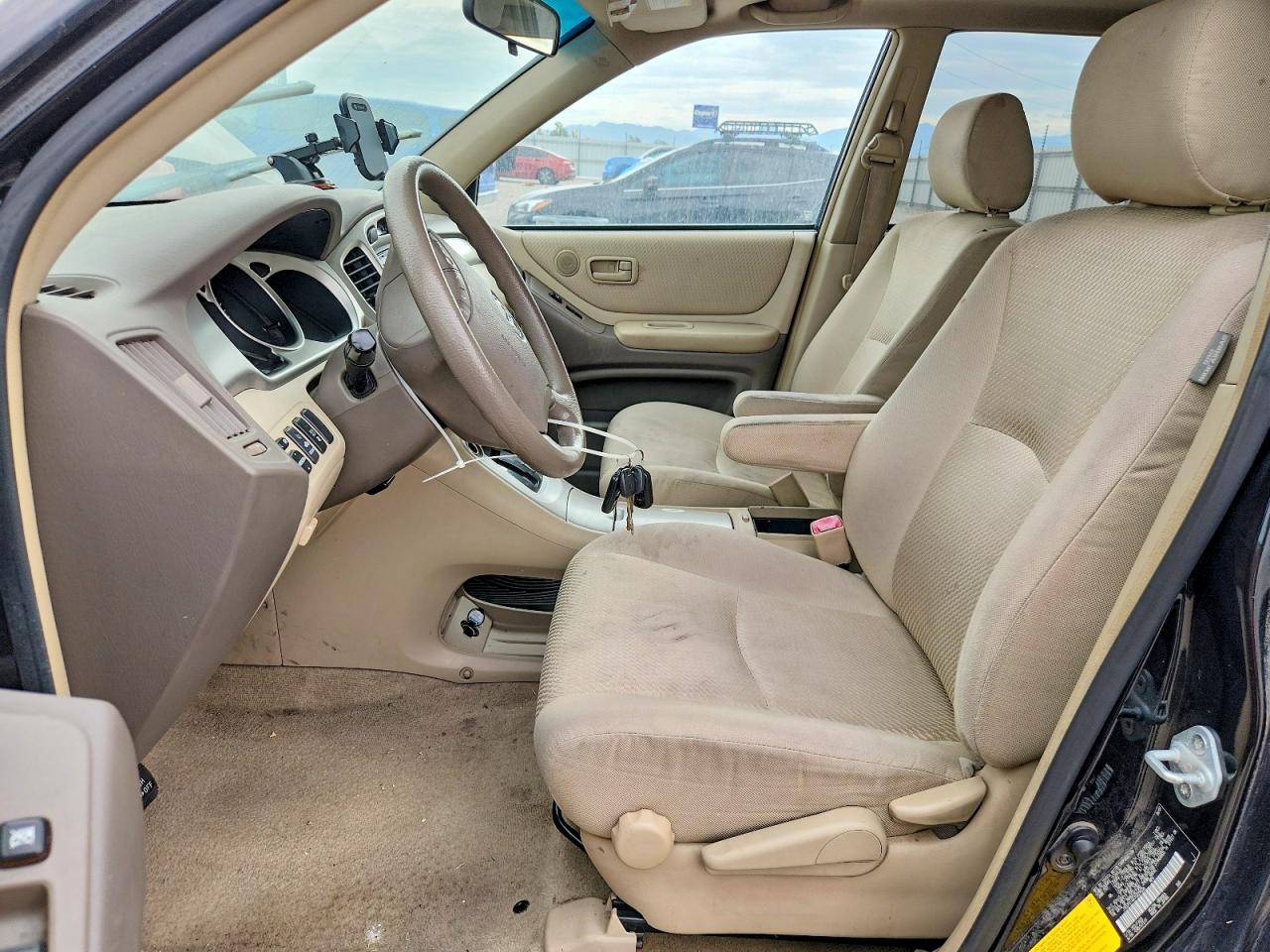2007 Toyota Highlander Base Black vin: JTEEP21AX70229036