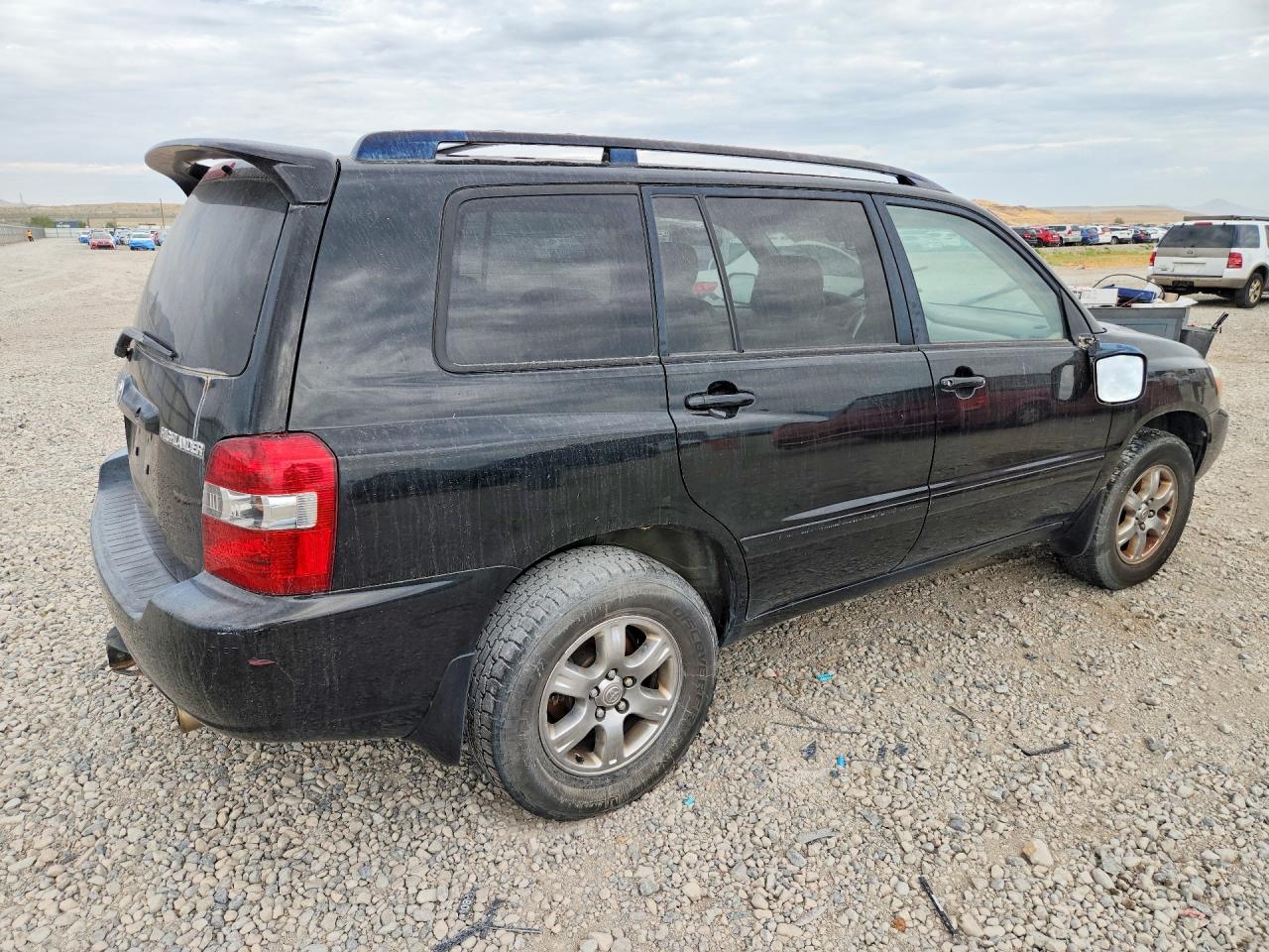 2007 Toyota Highlander Base Black vin: JTEEP21AX70229036