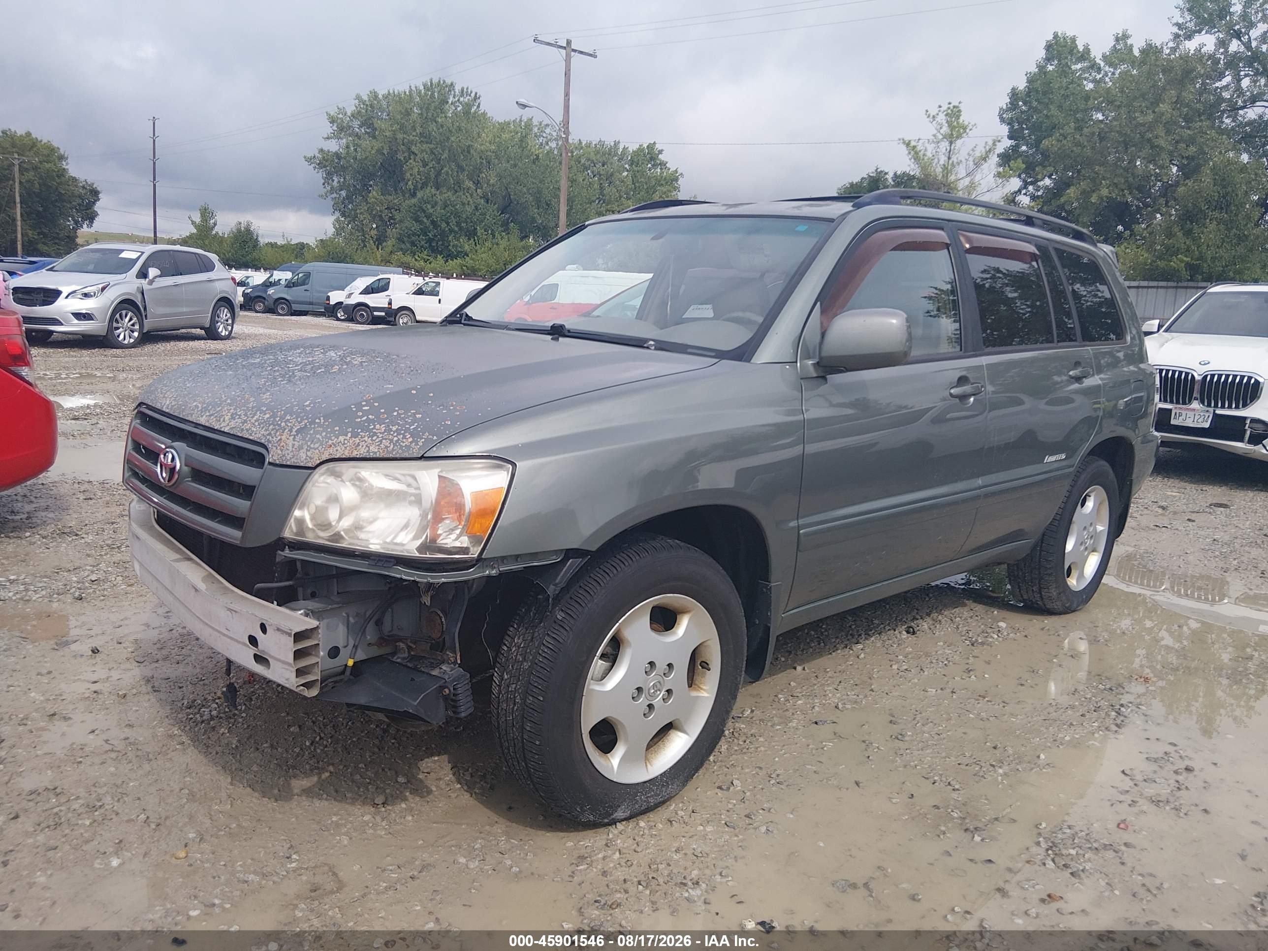 2007 Toyota Highlander Limited W/3rd Row Зеленый vin: JTEEP21AX70229103
