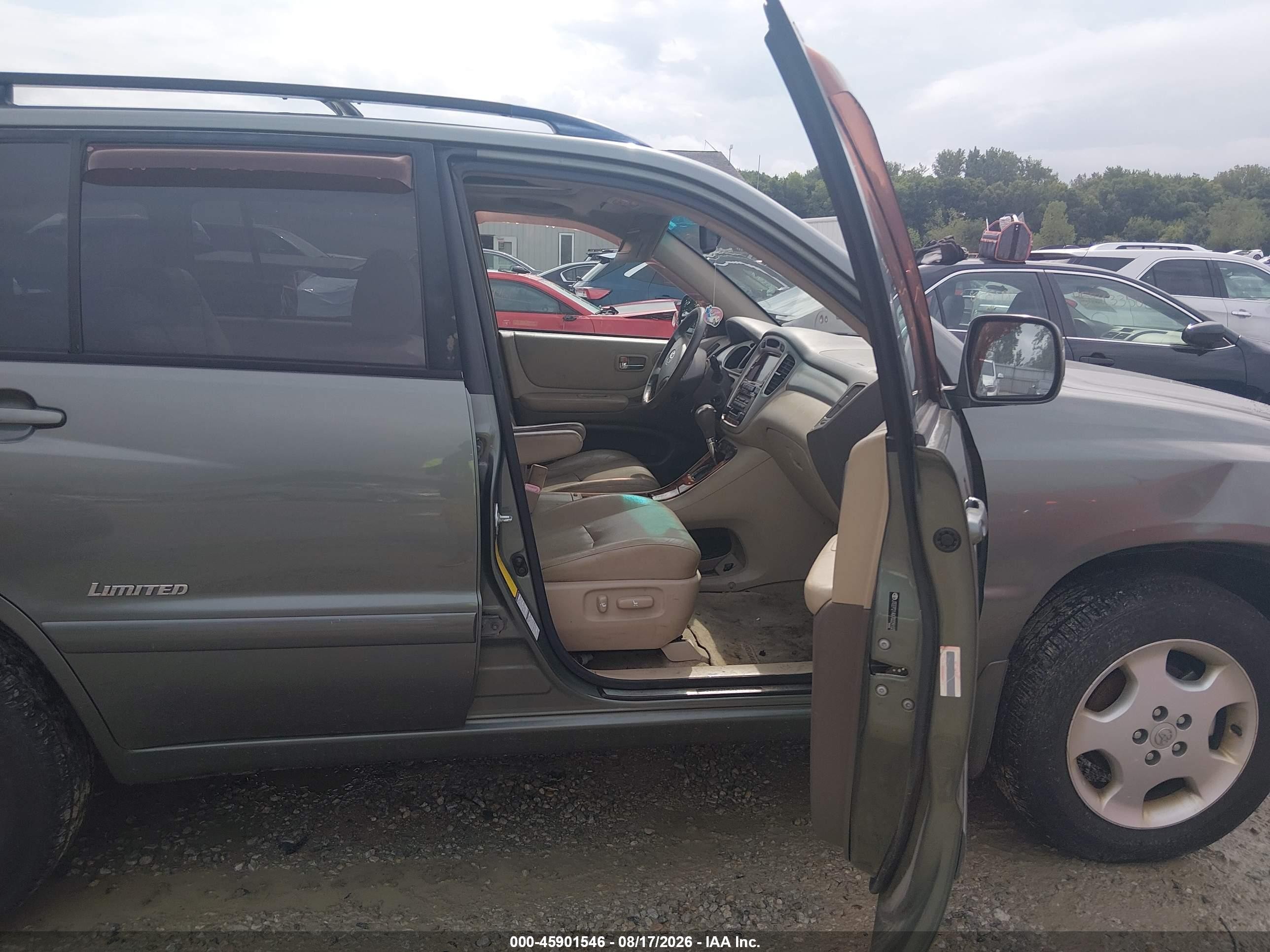 2007 Toyota Highlander Limited W/3rd Row Зеленый vin: JTEEP21AX70229103