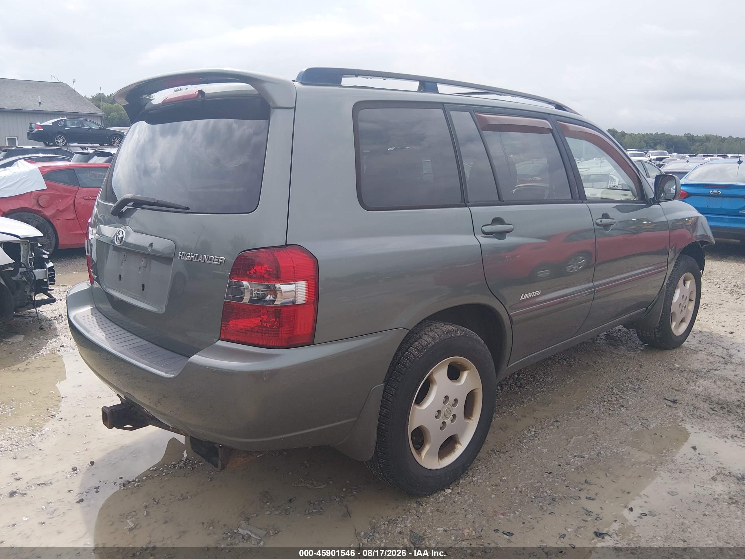 2007 Toyota Highlander Limited W/3rd Row Зеленый vin: JTEEP21AX70229103