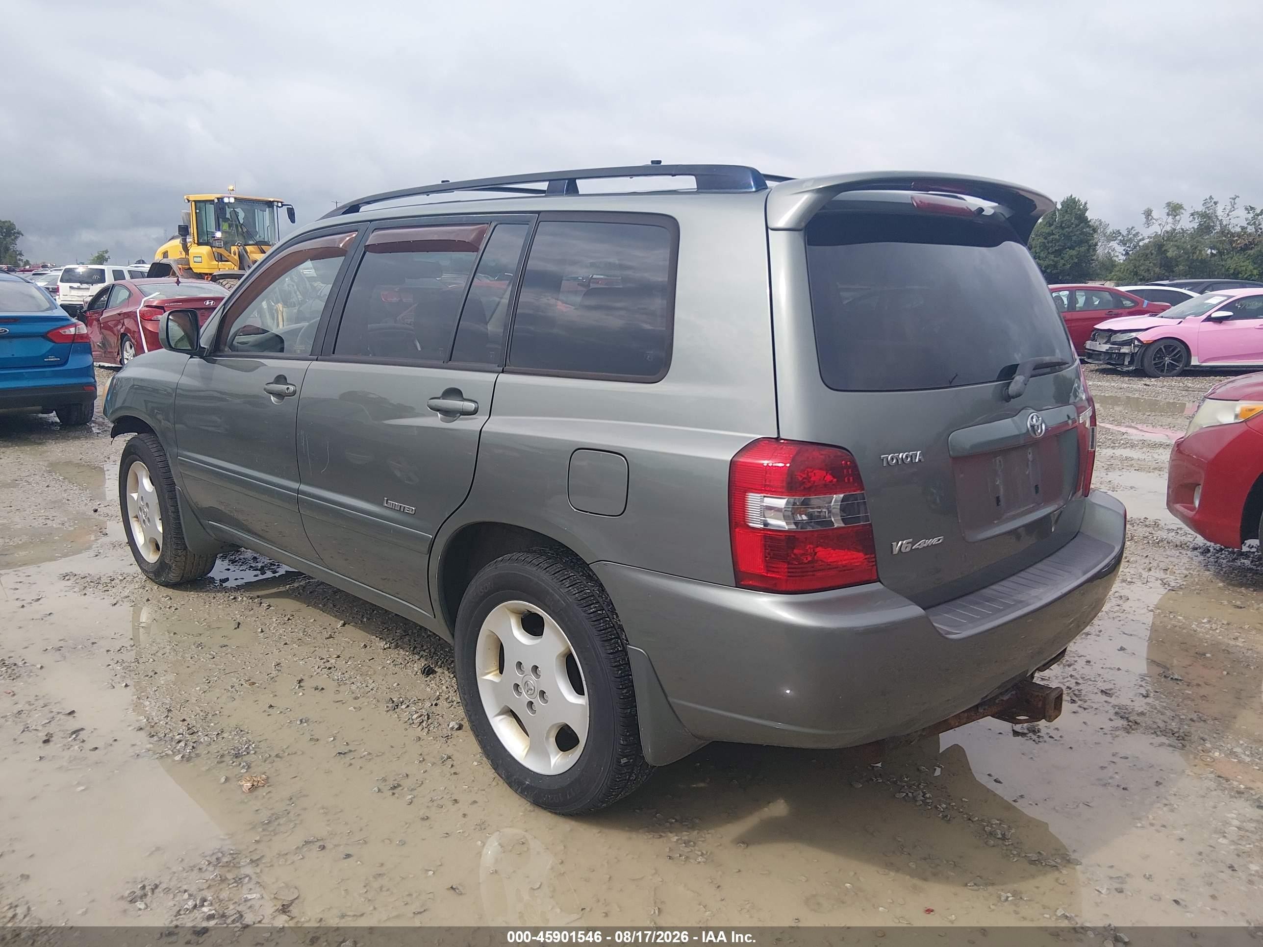 2007 Toyota Highlander Limited W/3rd Row Зеленый vin: JTEEP21AX70229103