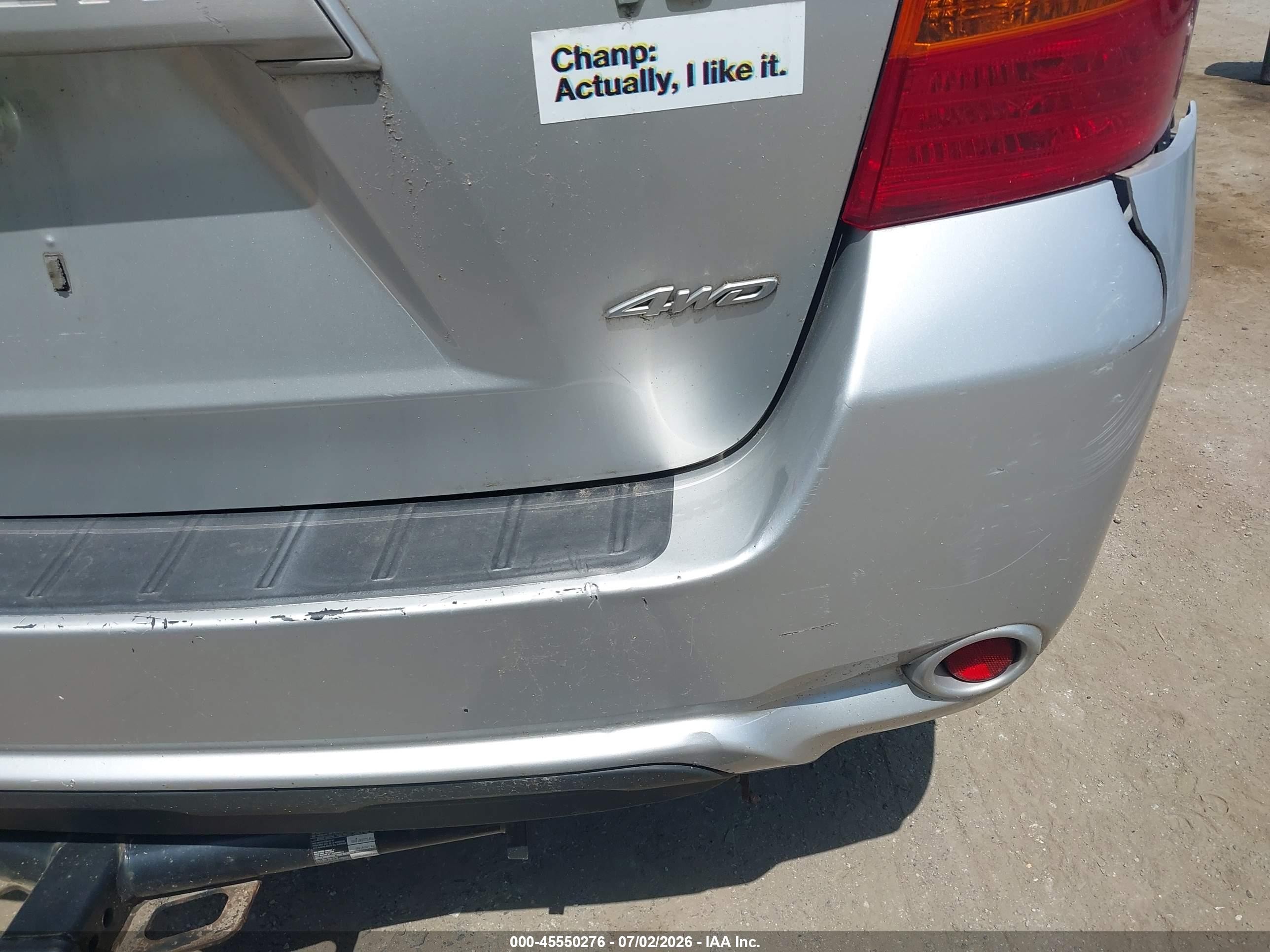 2008 Toyota Highlander   Silver vin: JTEES41A082104451