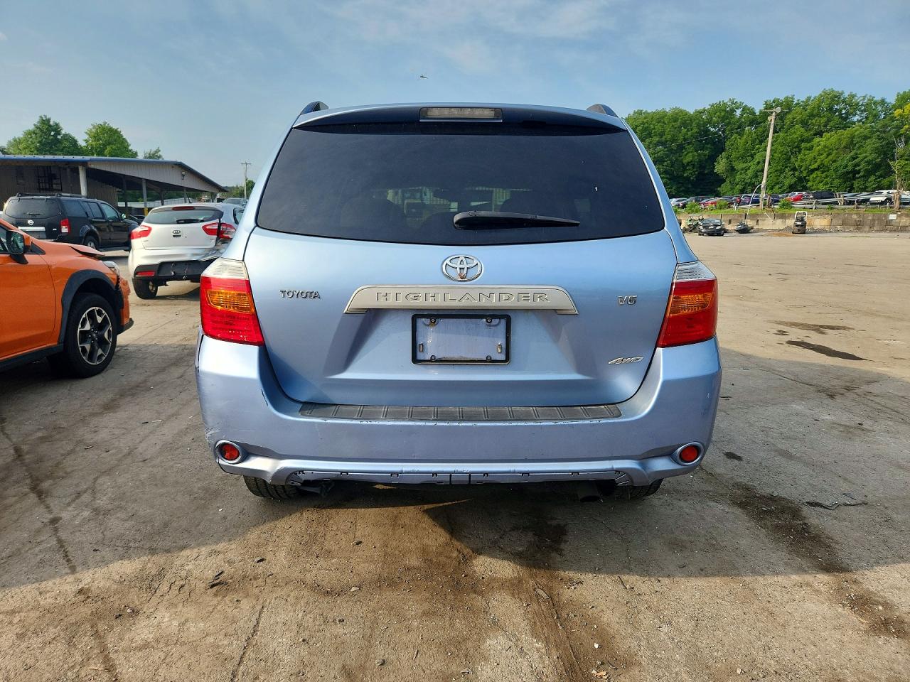 2008 Toyota Highlander Base Синий vin: JTEES41A182050237