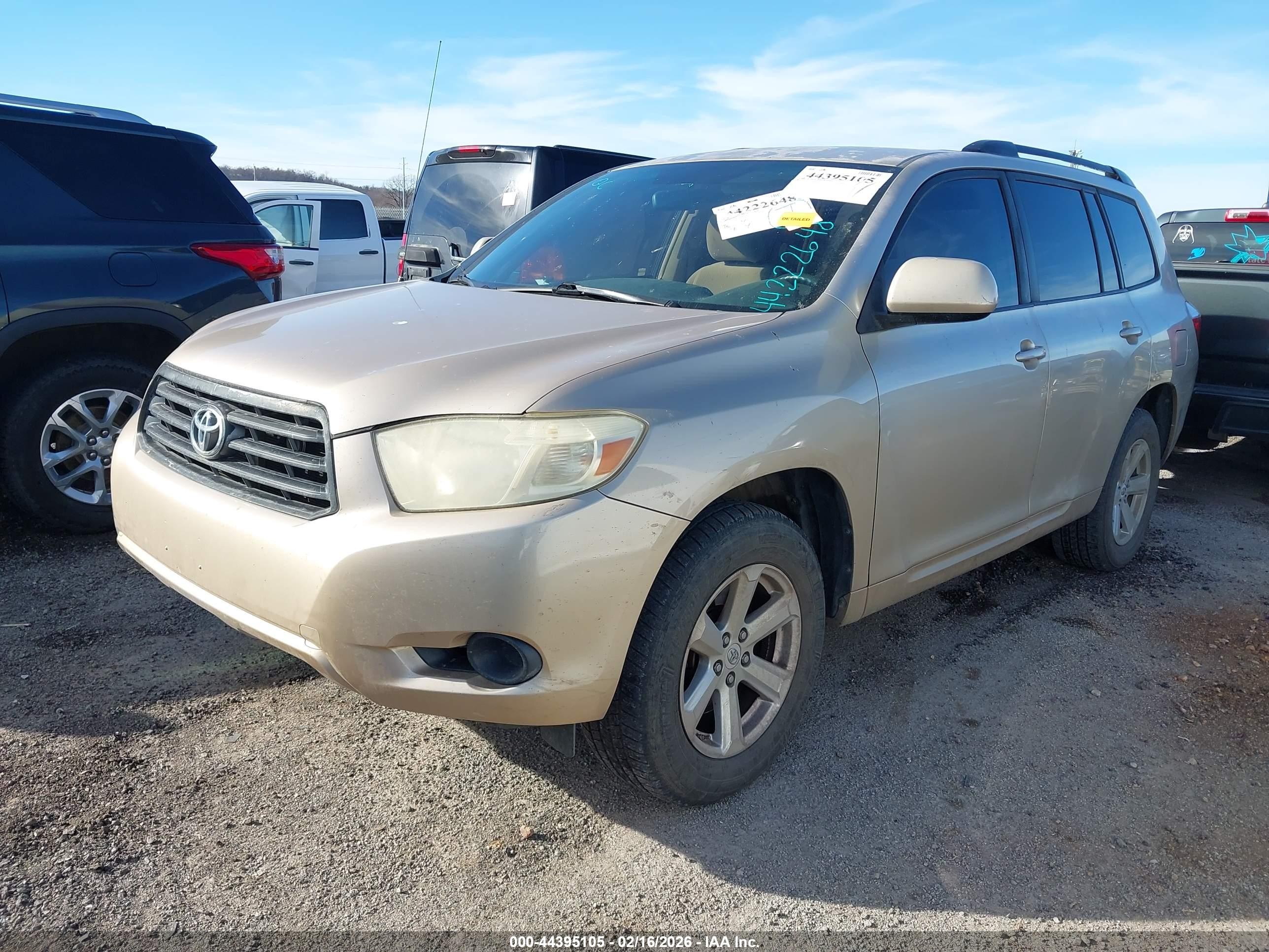 2009 Toyota Highlander   Gold vin: JTEES41A292116960