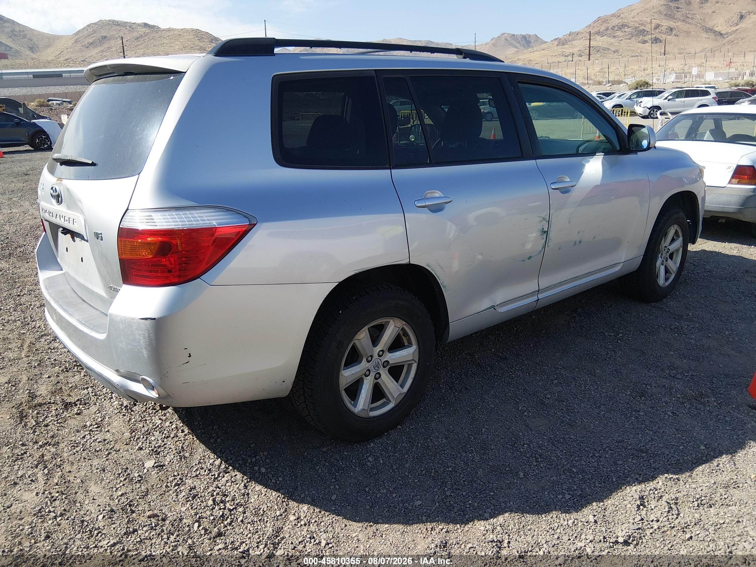2008 Toyota Highlander   Silver vin: JTEES41A482038907