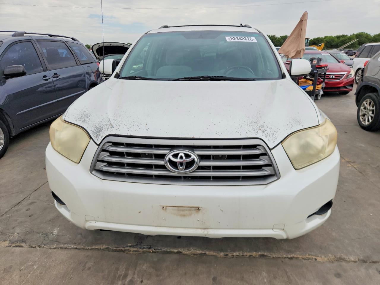 2008 Toyota Highlander Base White vin: JTEES41A682026404