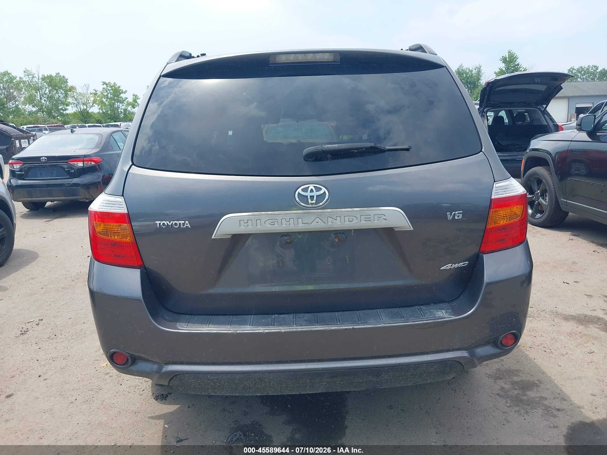 2008 Toyota Highlander   Серый vin: JTEES41A682058849