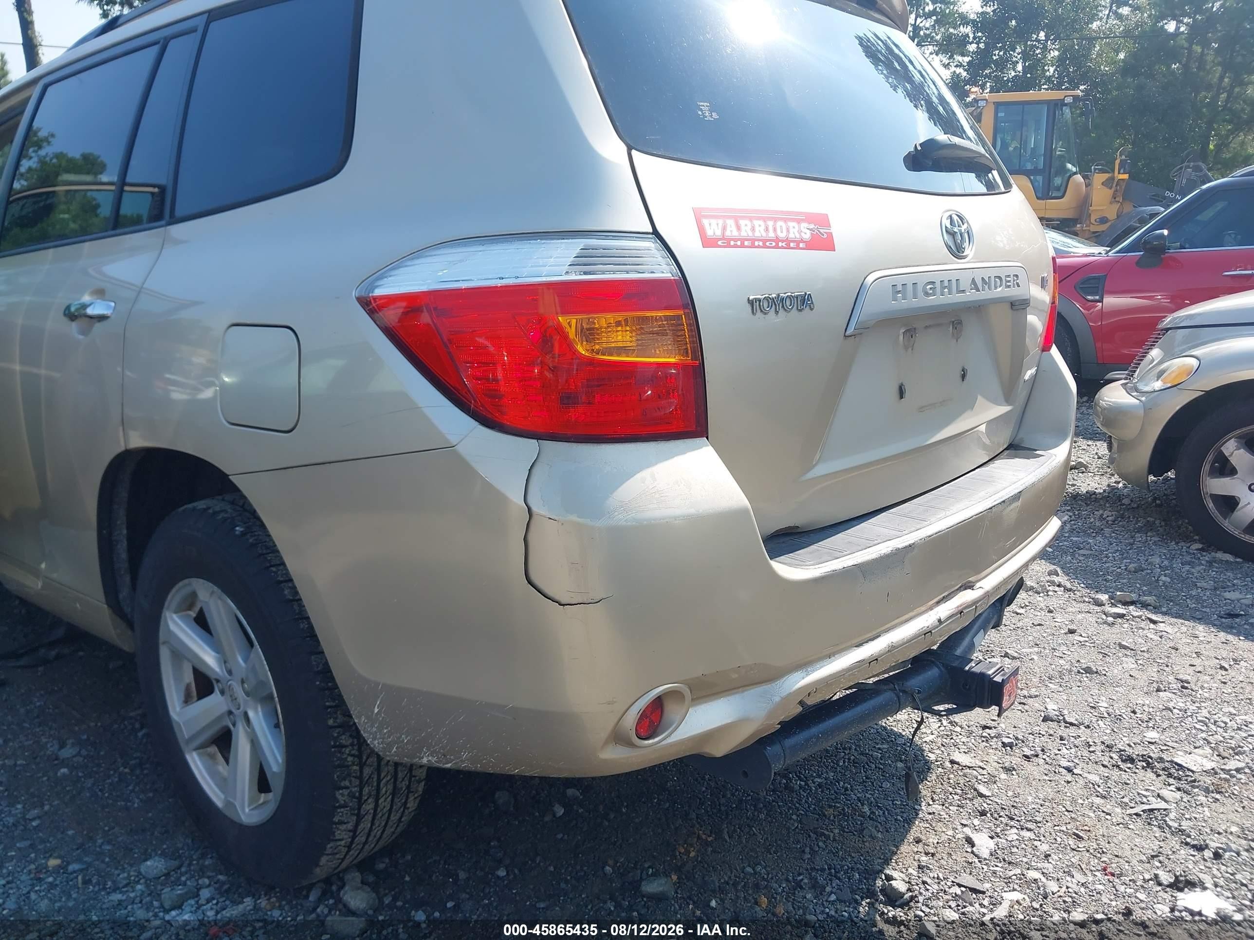 2008 Toyota Highlander   Золотой vin: JTEES41A782031451