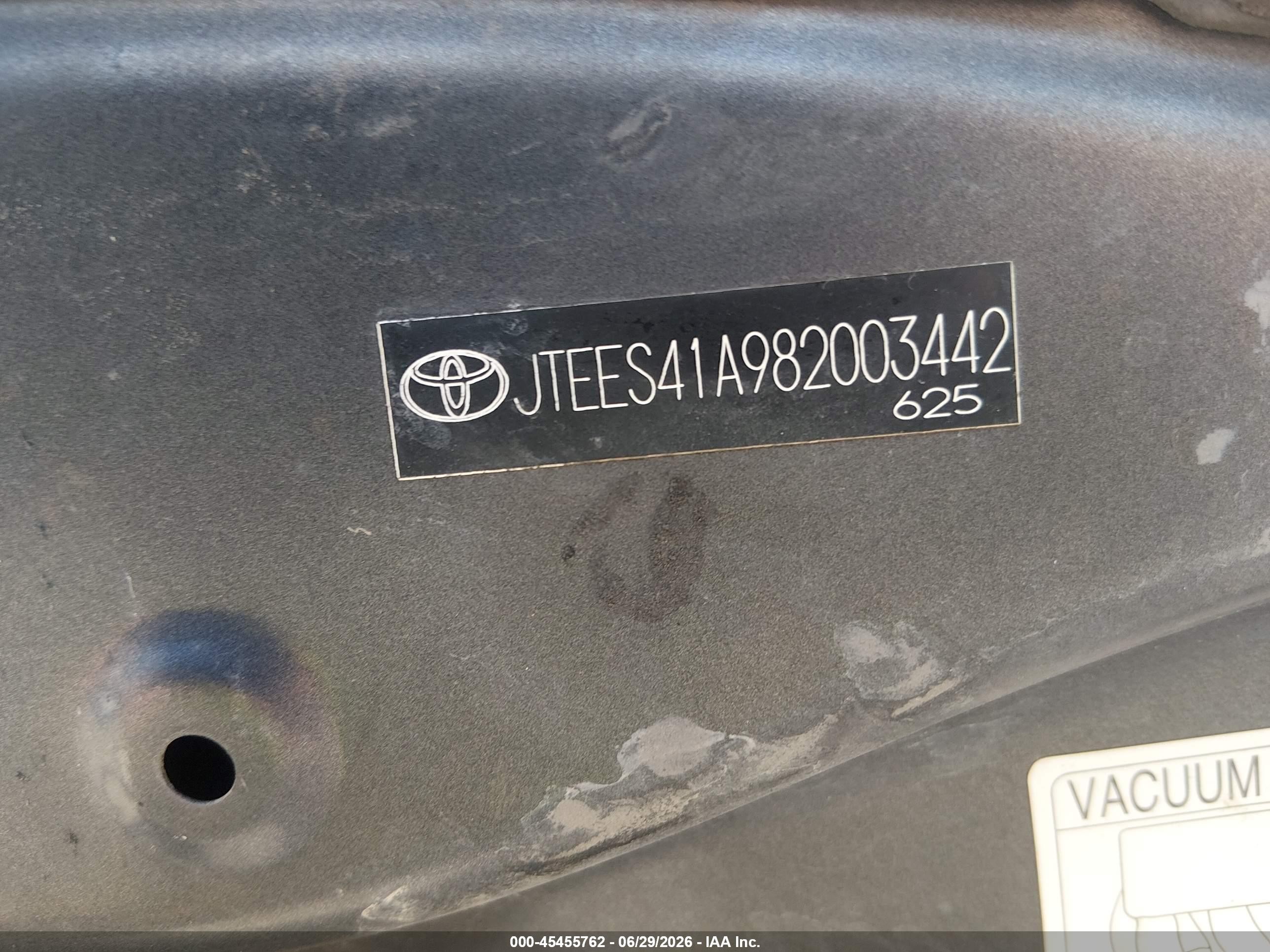 2008 Toyota Highlander   Black vin: JTEES41A982003442