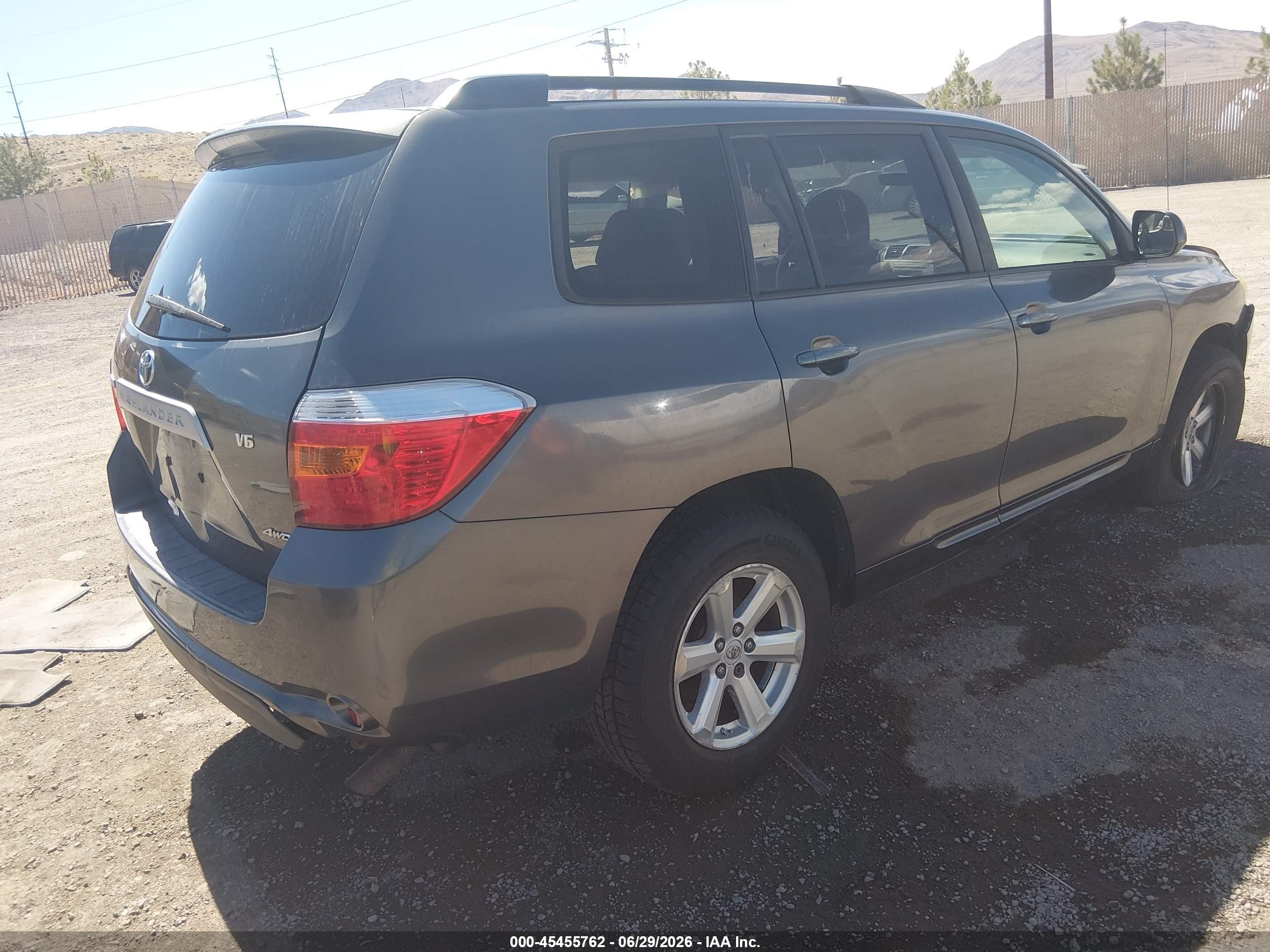 2008 Toyota Highlander   Black vin: JTEES41A982003442