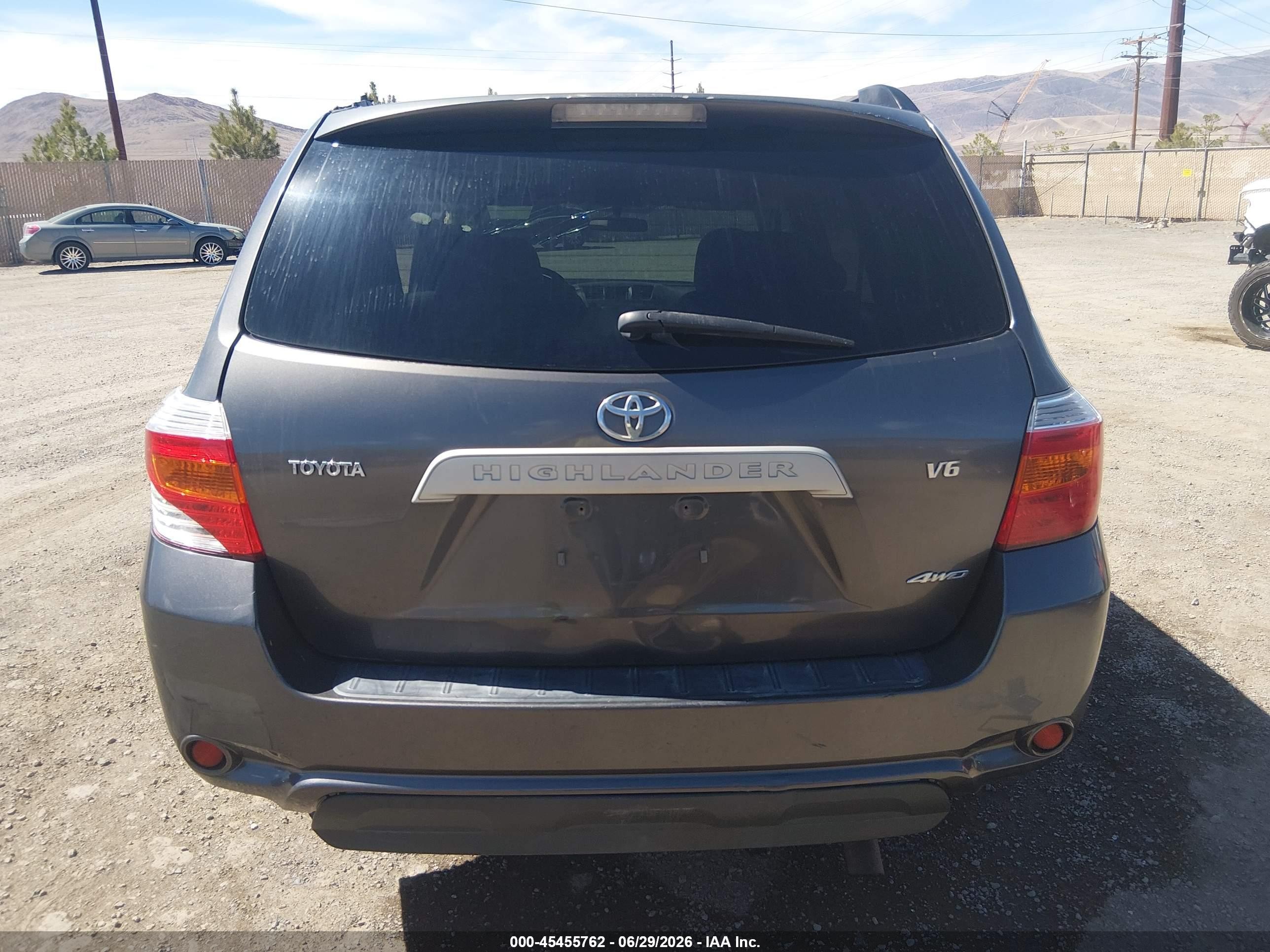 2008 Toyota Highlander   Black vin: JTEES41A982003442
