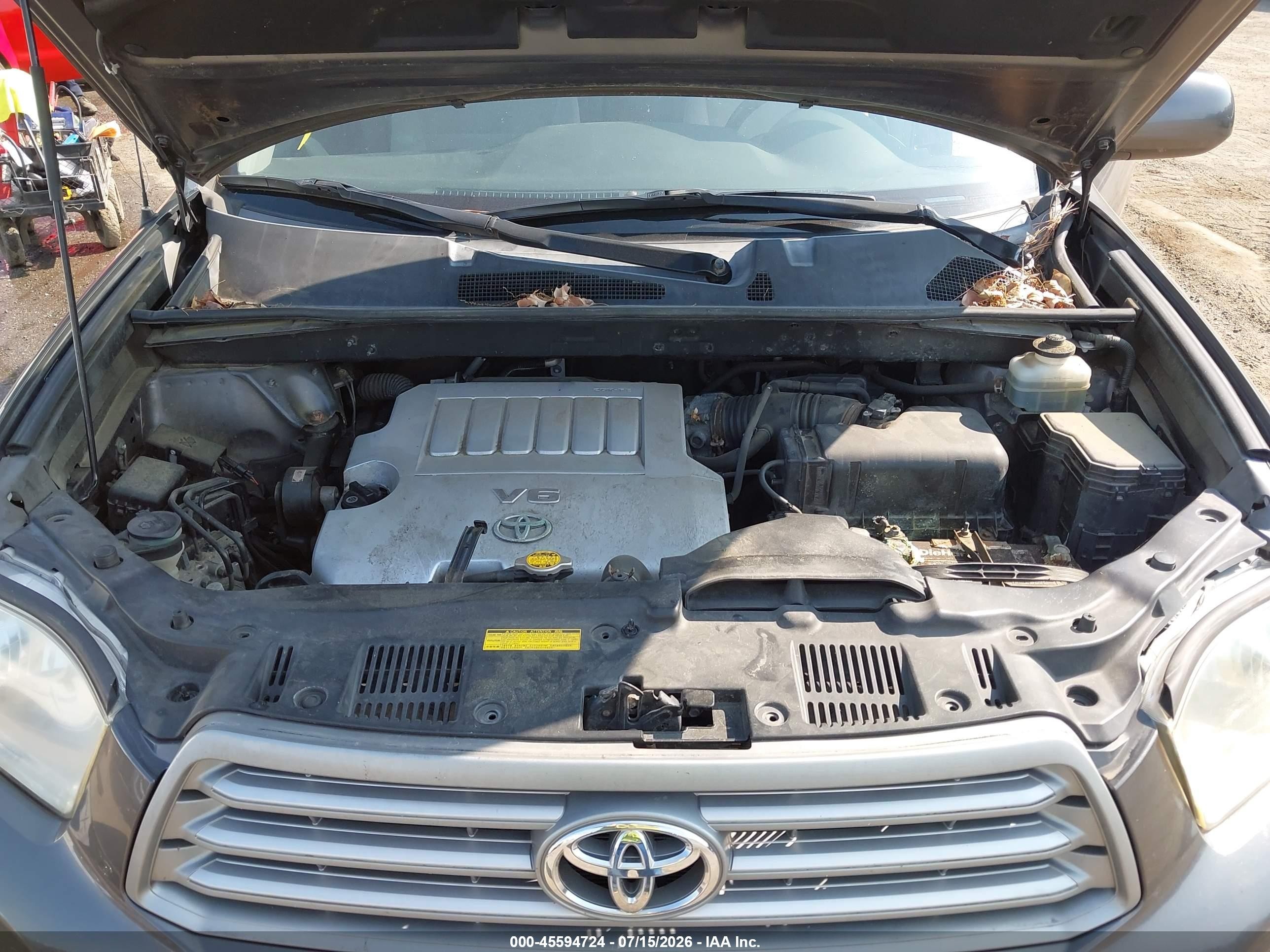 2008 Toyota Highlander   Серый vin: JTEES41A982056514