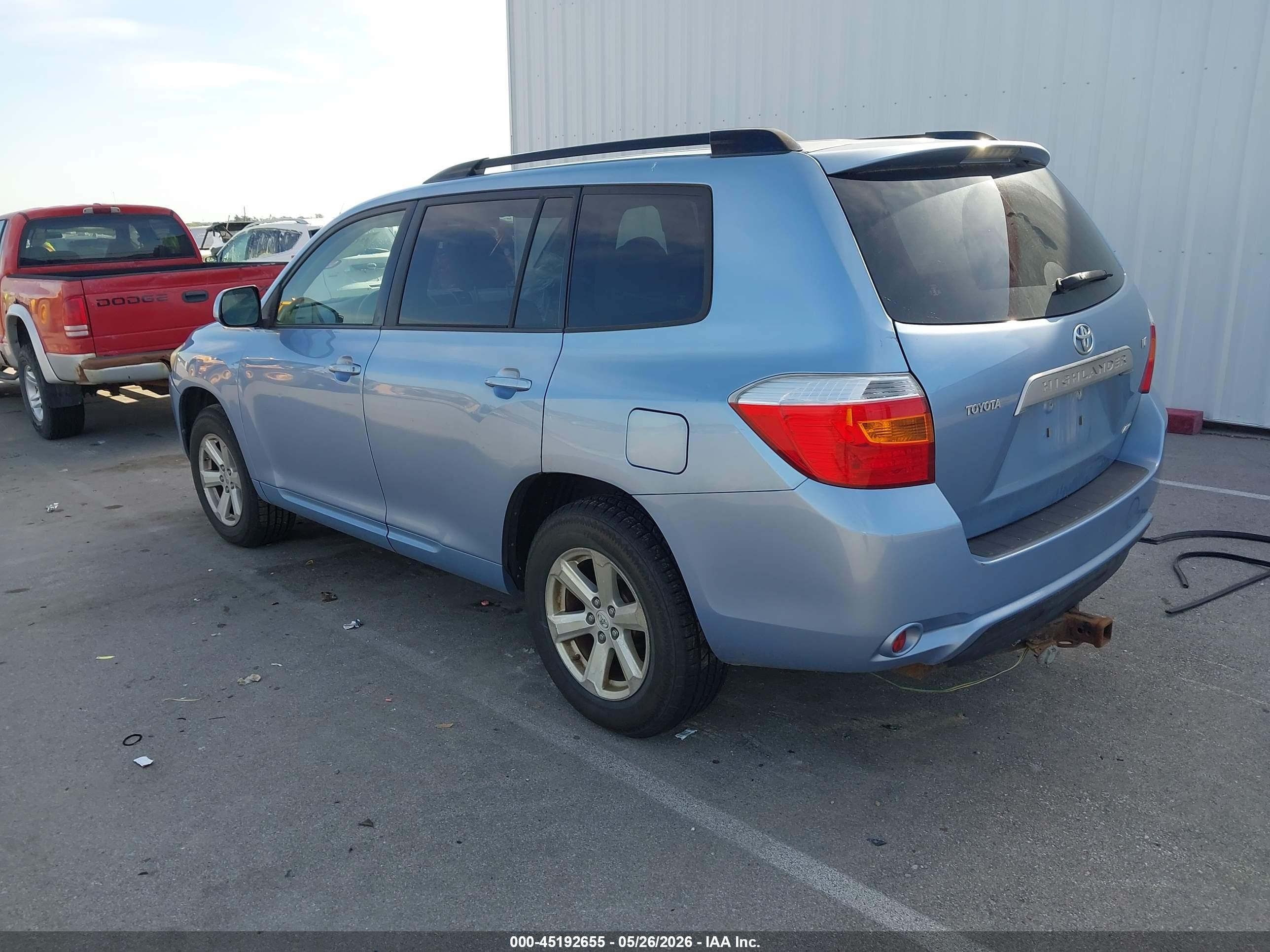 2008 Toyota Highlander   Синий vin: JTEES41AX82040421