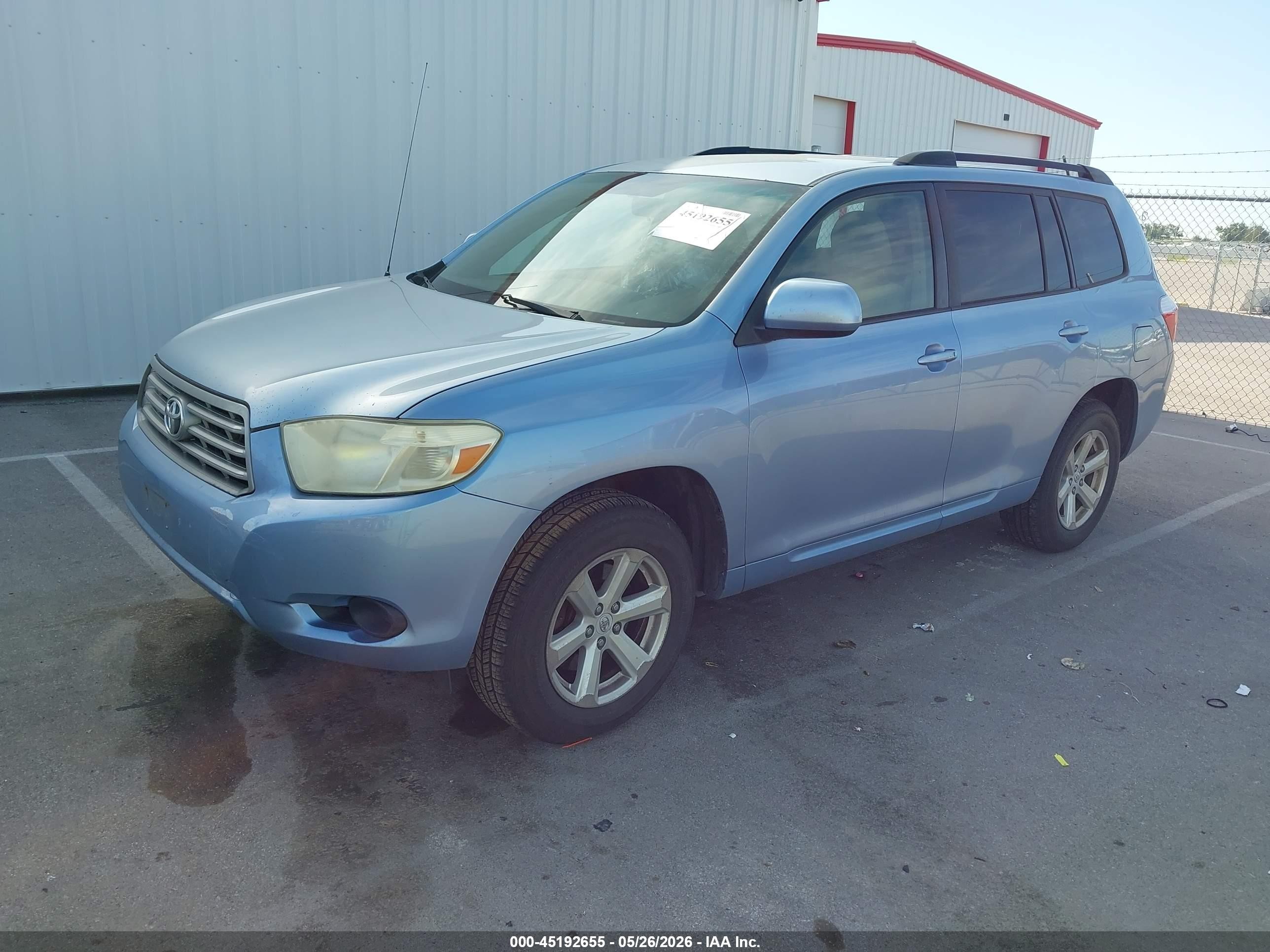 2008 Toyota Highlander   Синий vin: JTEES41AX82040421