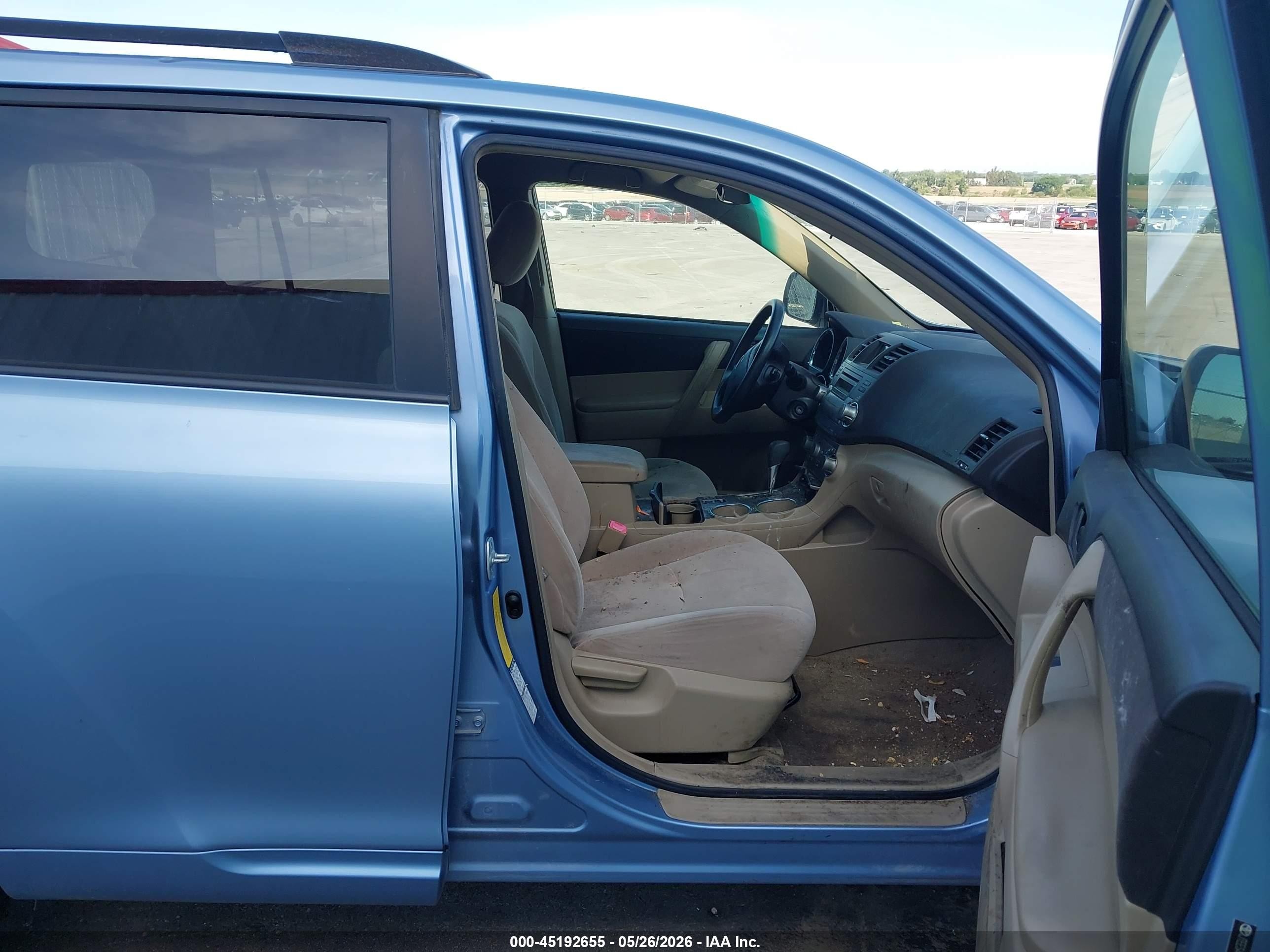 2008 Toyota Highlander   Синий vin: JTEES41AX82040421