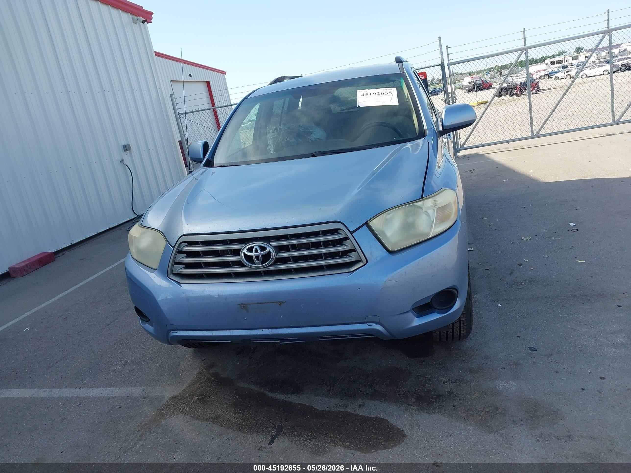 2008 Toyota Highlander   Синий vin: JTEES41AX82040421