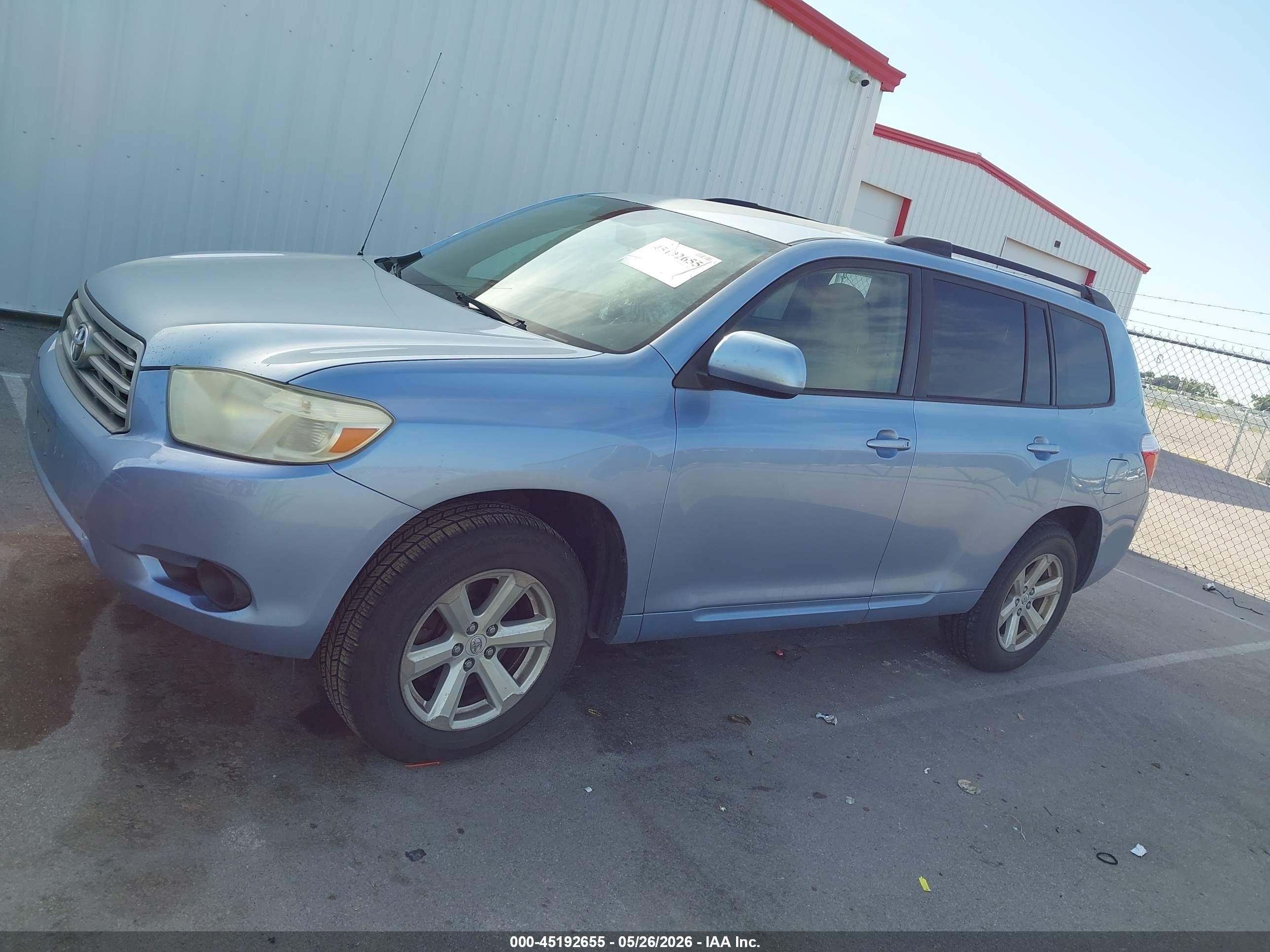 2008 Toyota Highlander   Синий vin: JTEES41AX82040421