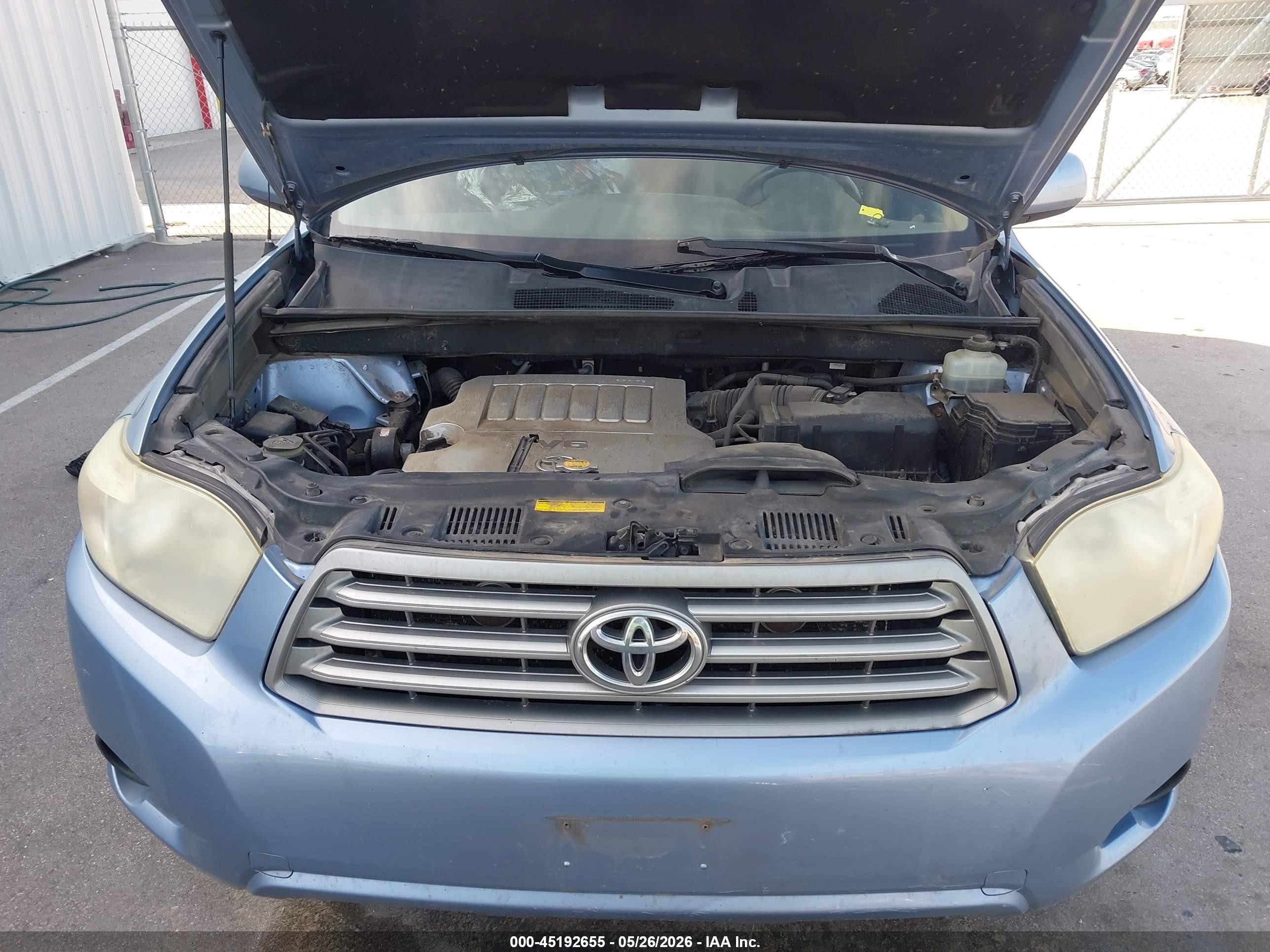 2008 Toyota Highlander   Синий vin: JTEES41AX82040421