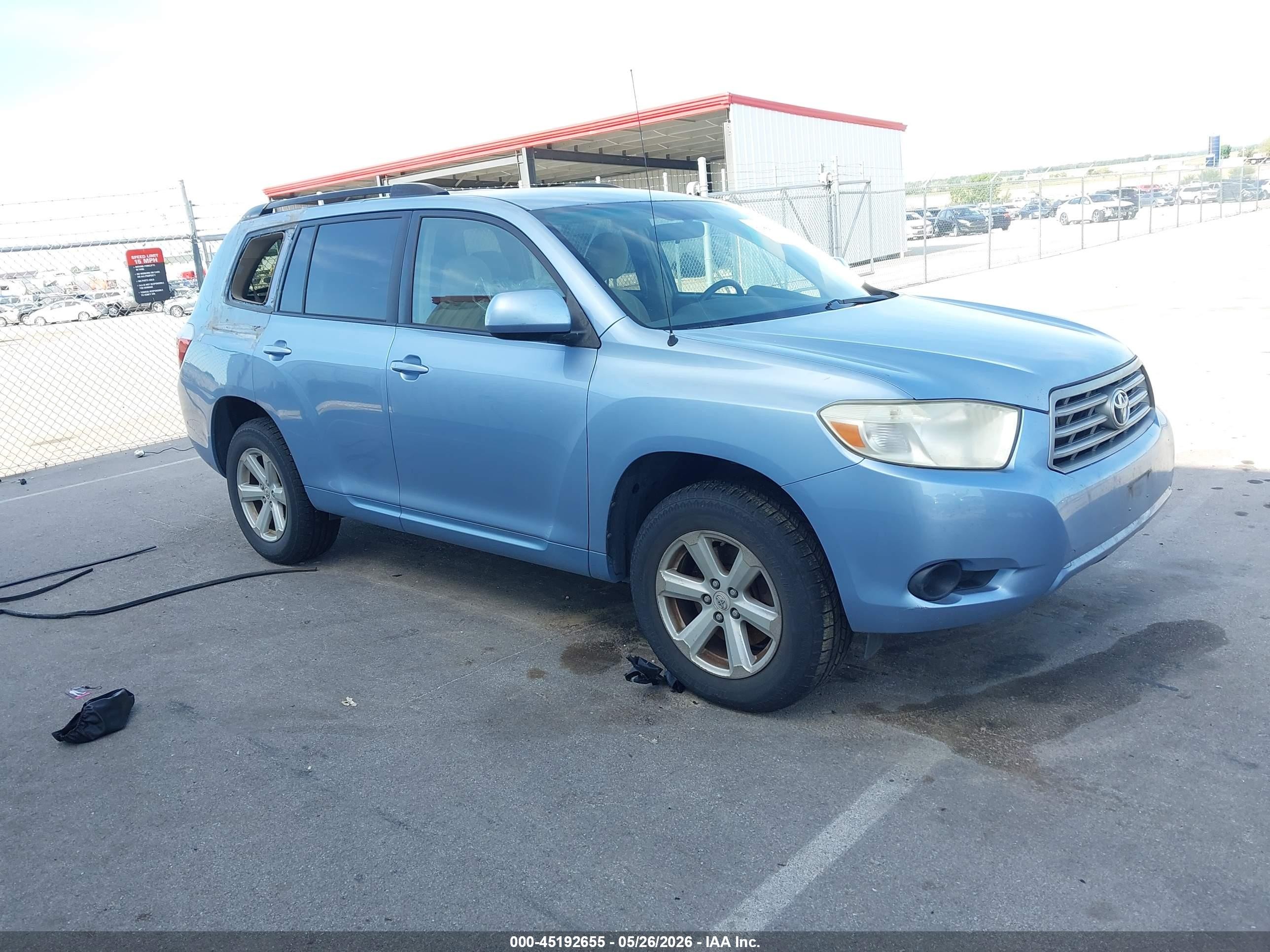 2008 Toyota Highlander   Blue vin: JTEES41AX82040421
