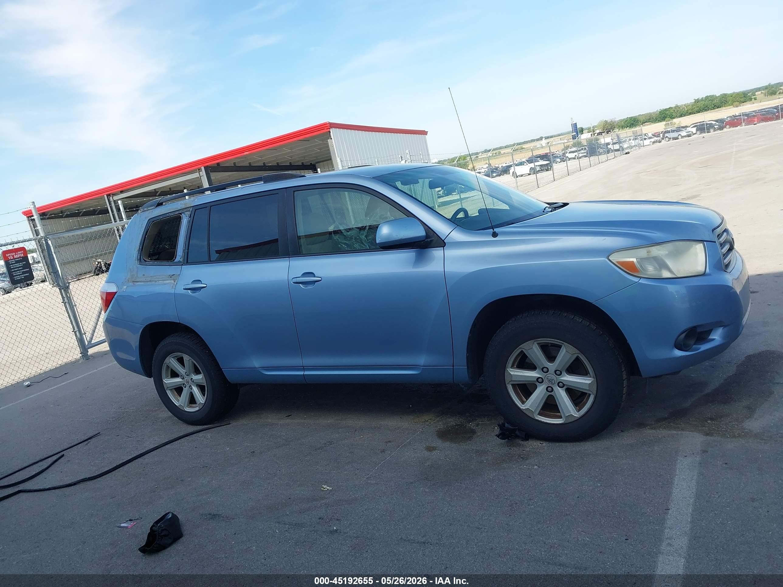 2008 Toyota Highlander   Синий vin: JTEES41AX82040421