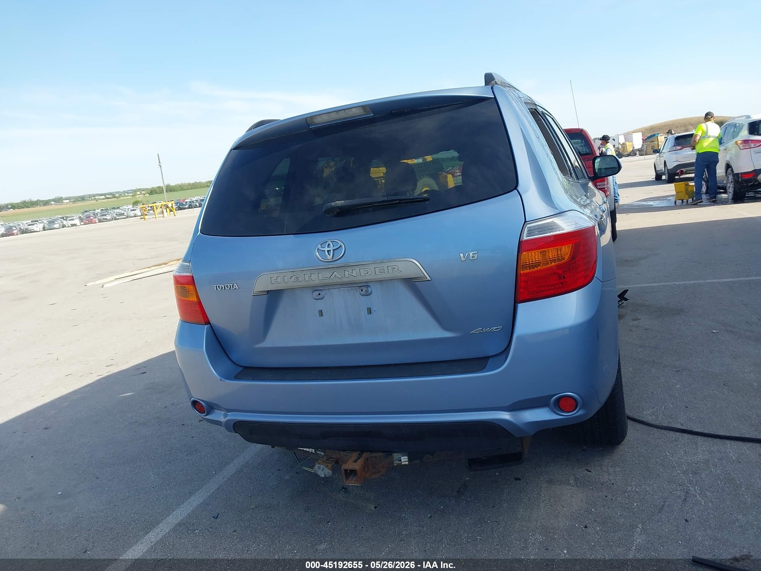 2008 Toyota Highlander   Синий vin: JTEES41AX82040421