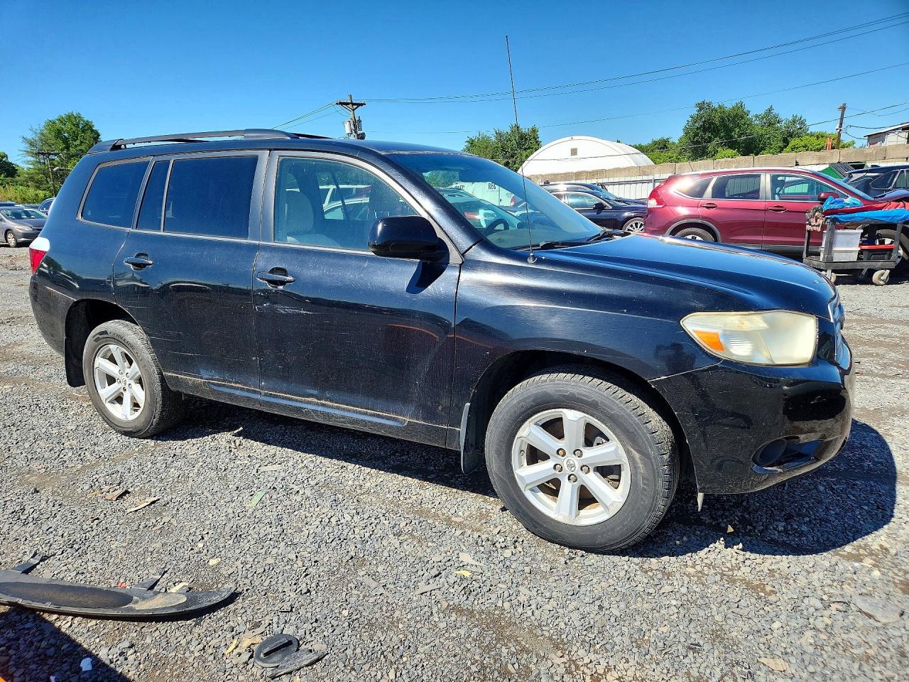 2008 Toyota Highlander Black vin: JTEES41AX82047675