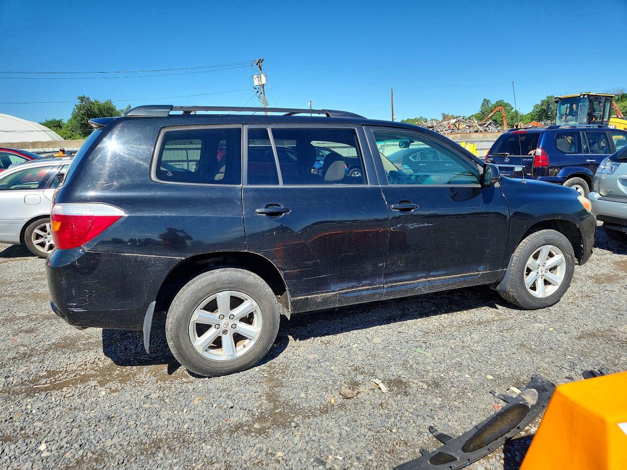 2008 Toyota Highlander Black vin: JTEES41AX82047675