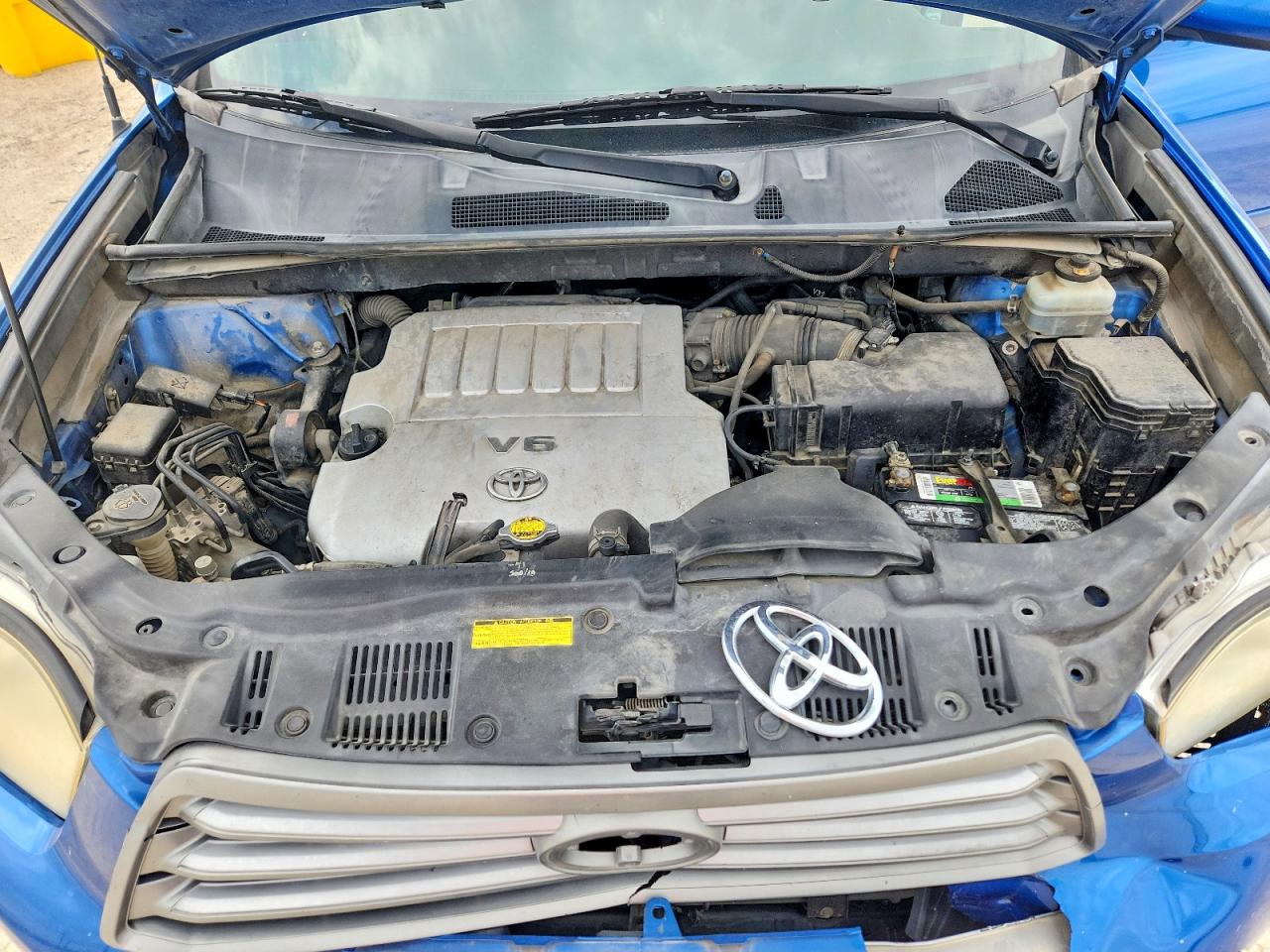2008 Toyota Highlander Base Blue vin: JTEES41AX82074357