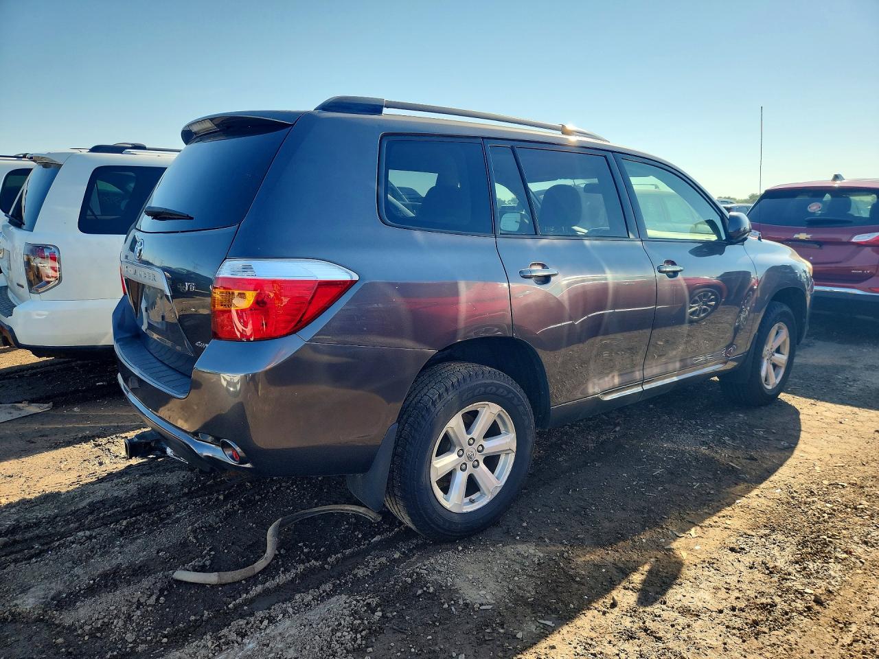 2008 Toyota Highlander Base Gray vin: JTEES41AX82074567