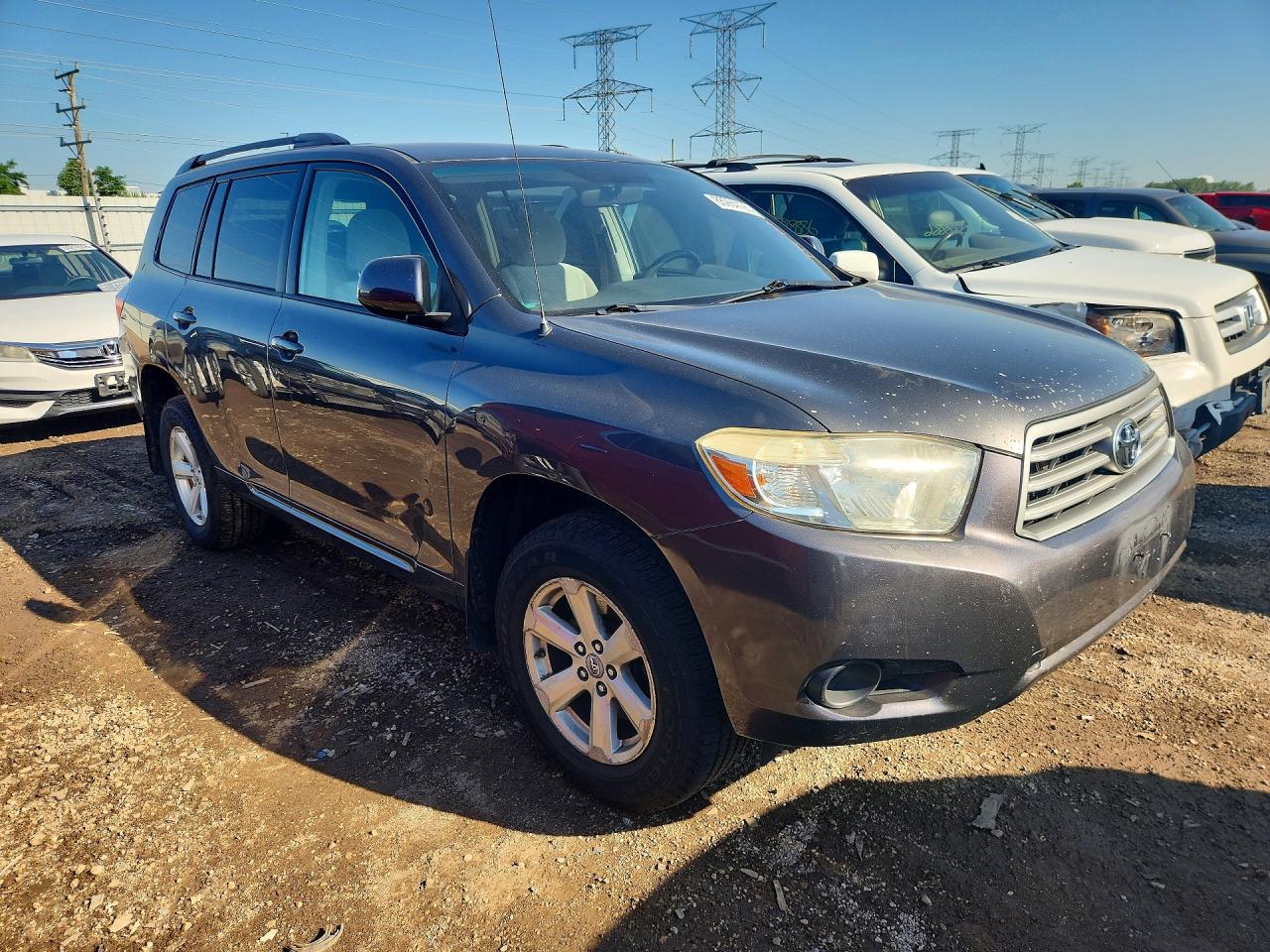 2008 Toyota Highlander Base Gray vin: JTEES41AX82074567