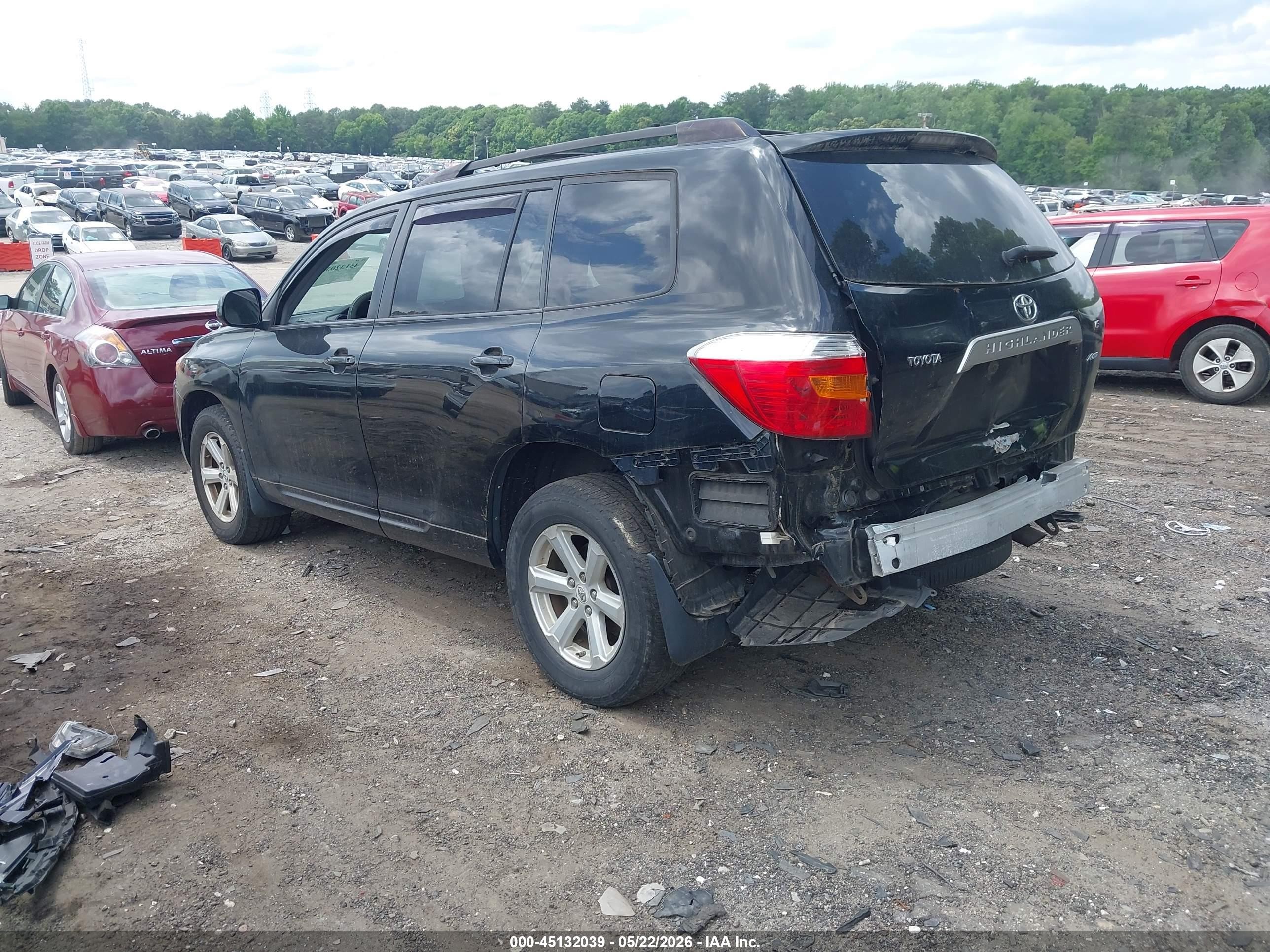 2009 Toyota Highlander   Черный vin: JTEES41AX92138737