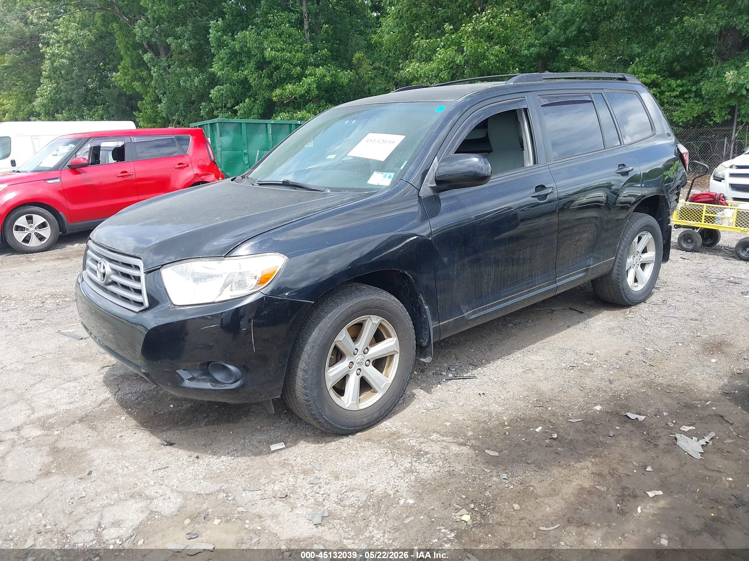 2009 Toyota Highlander   Черный vin: JTEES41AX92138737