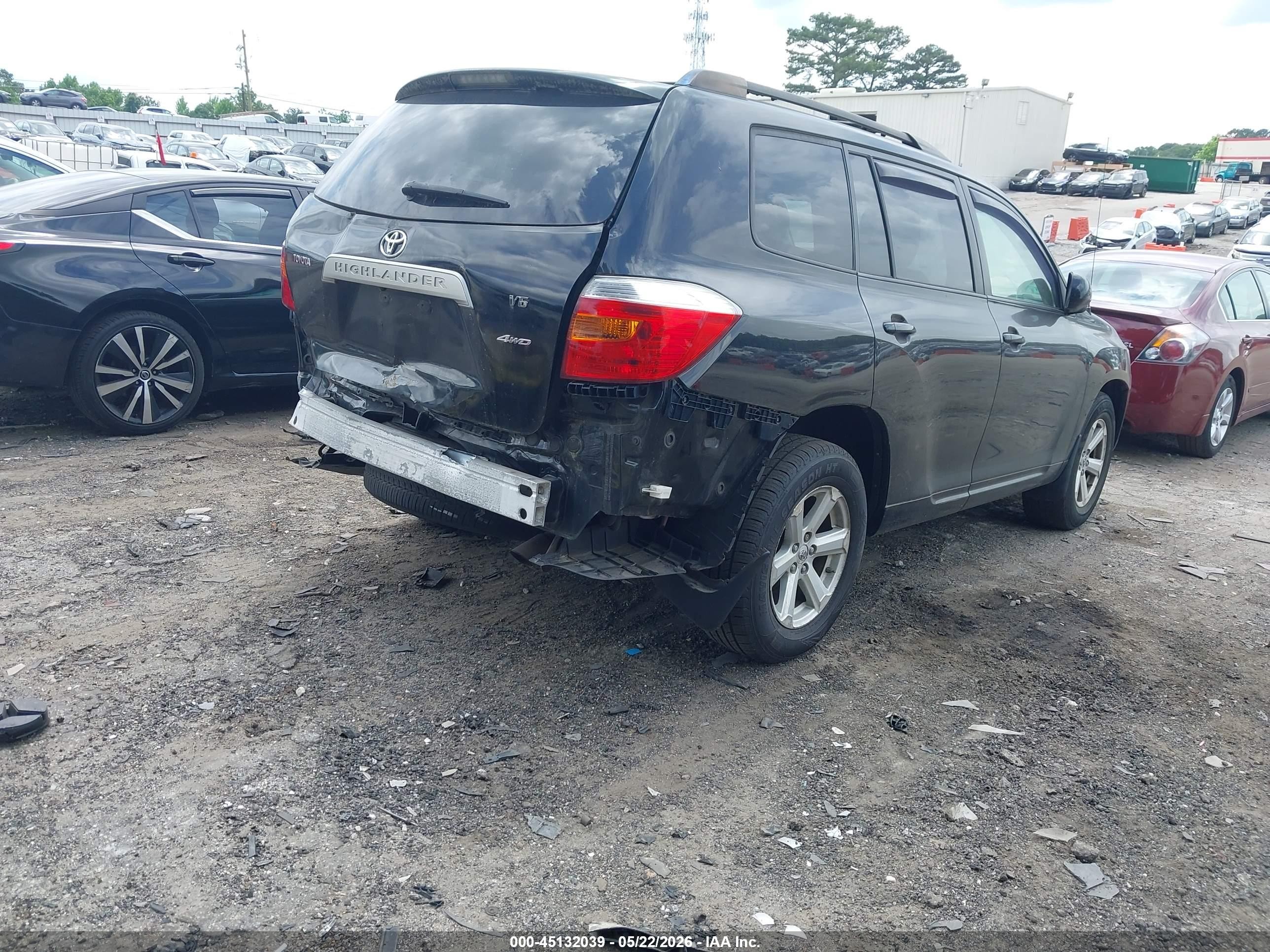 2009 Toyota Highlander   Черный vin: JTEES41AX92138737