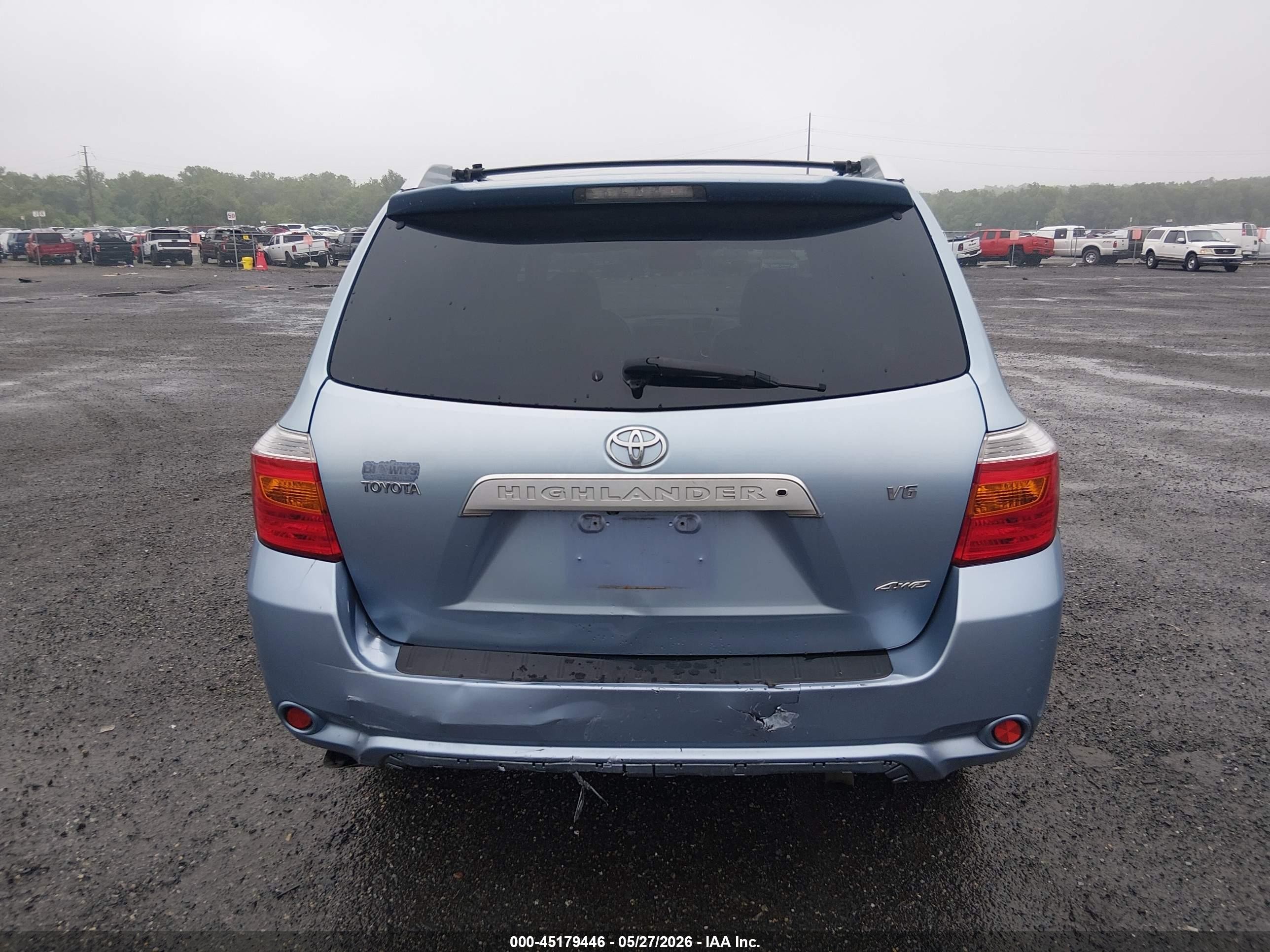 2008 Toyota Highlander Limited Light Blue vin: JTEES42A082050745