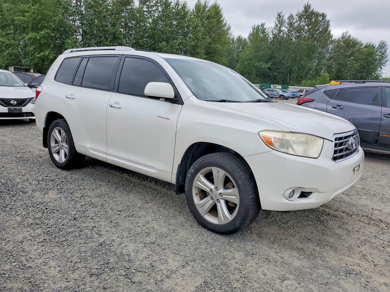 2008 Toyota Highlander Limited White vin: JTEES42A082050874