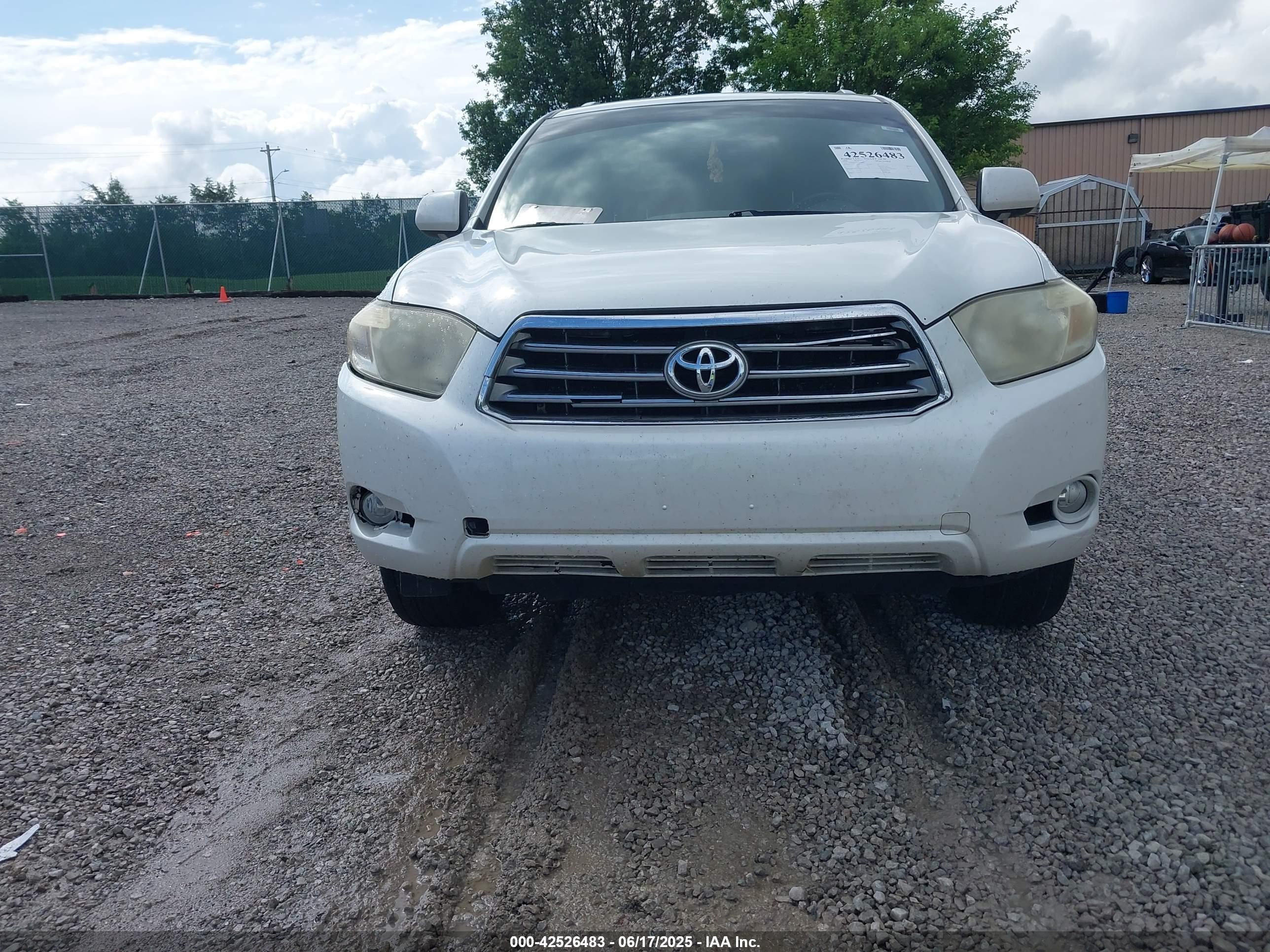 2008 Toyota Highlander Limited White vin: JTEES42A082078660