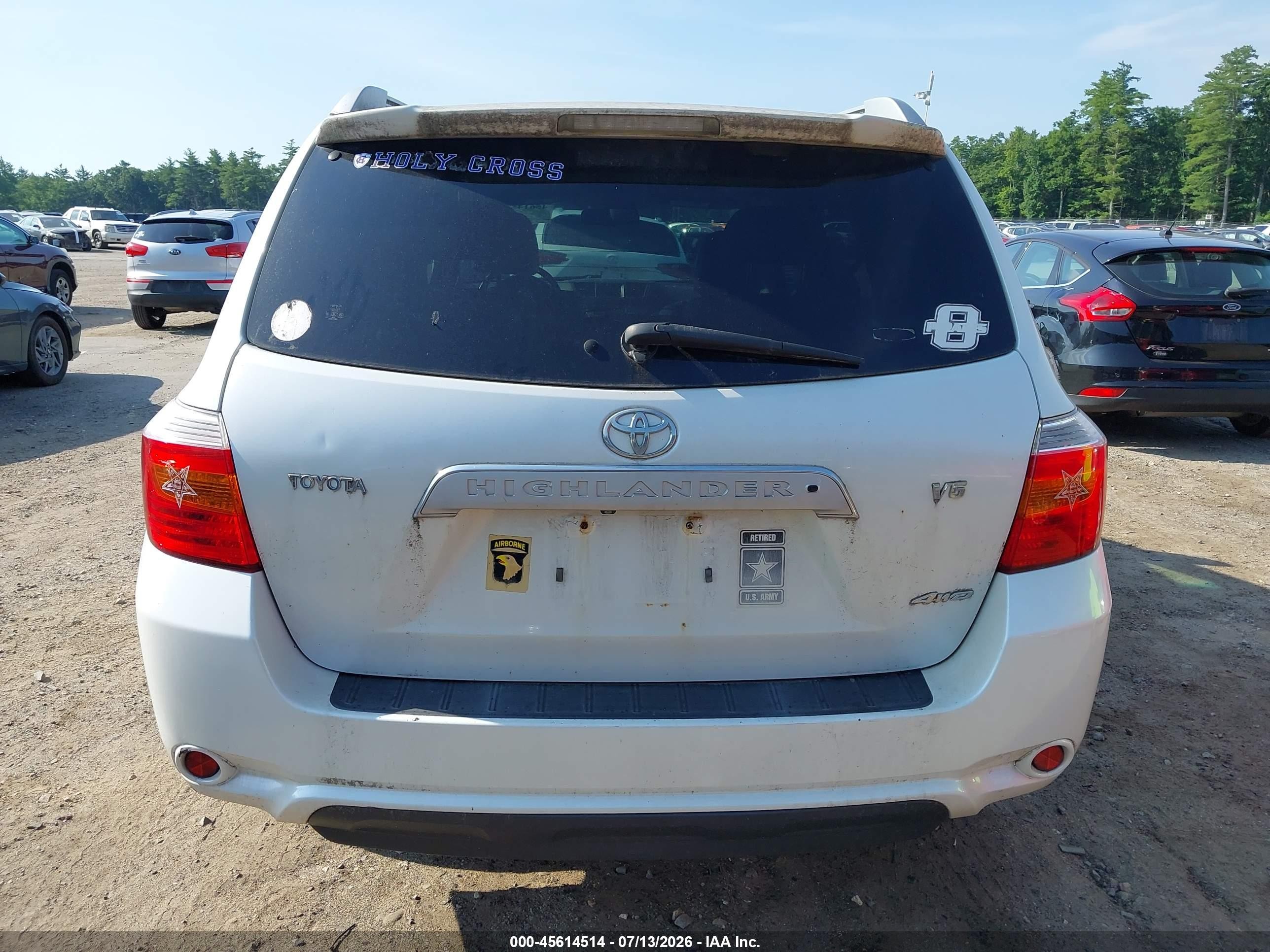 2008 Toyota Highlander Limited White vin: JTEES42A082091246