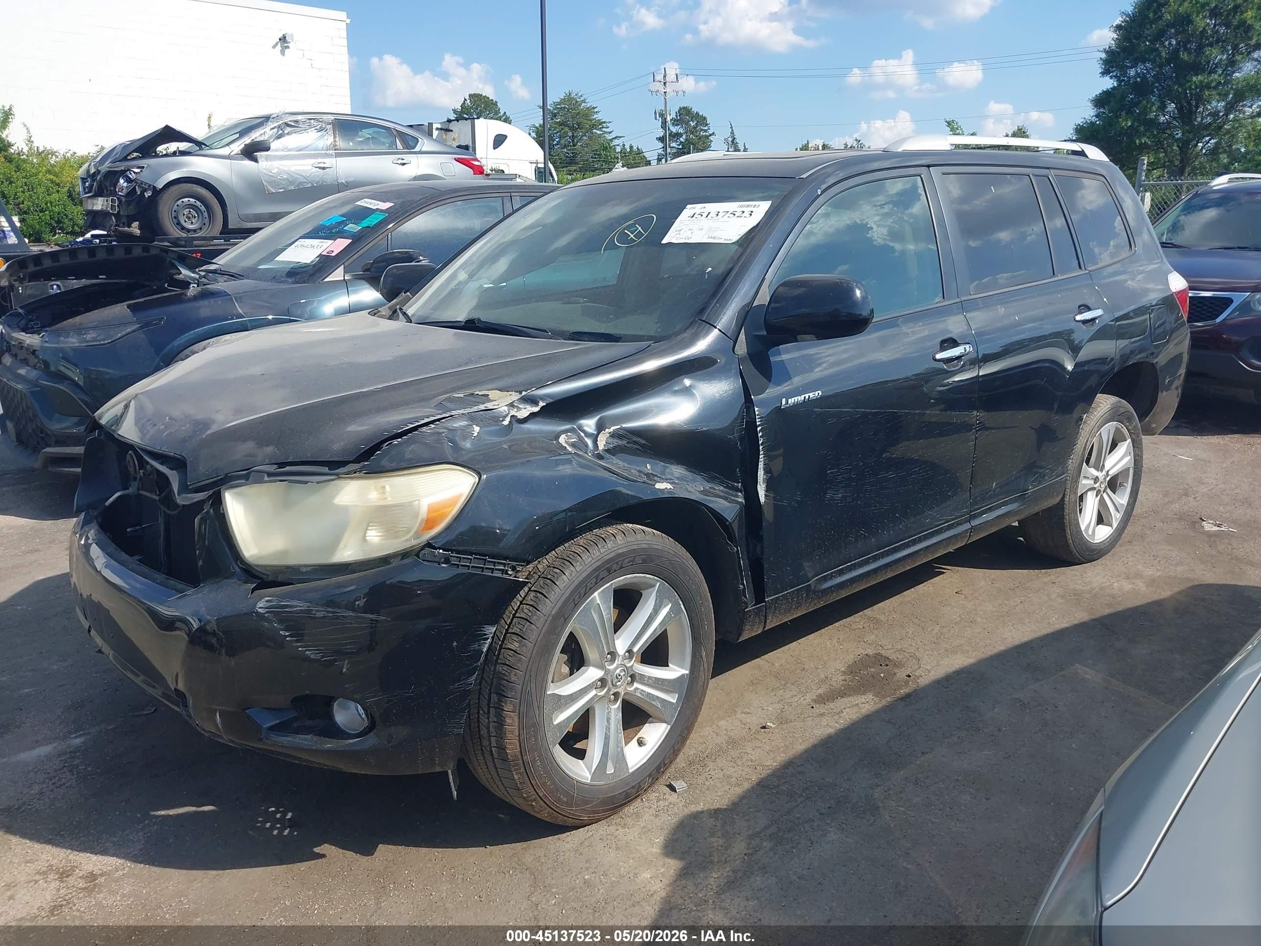 2009 Toyota Highlander Limited Черный vin: JTEES42A092135358