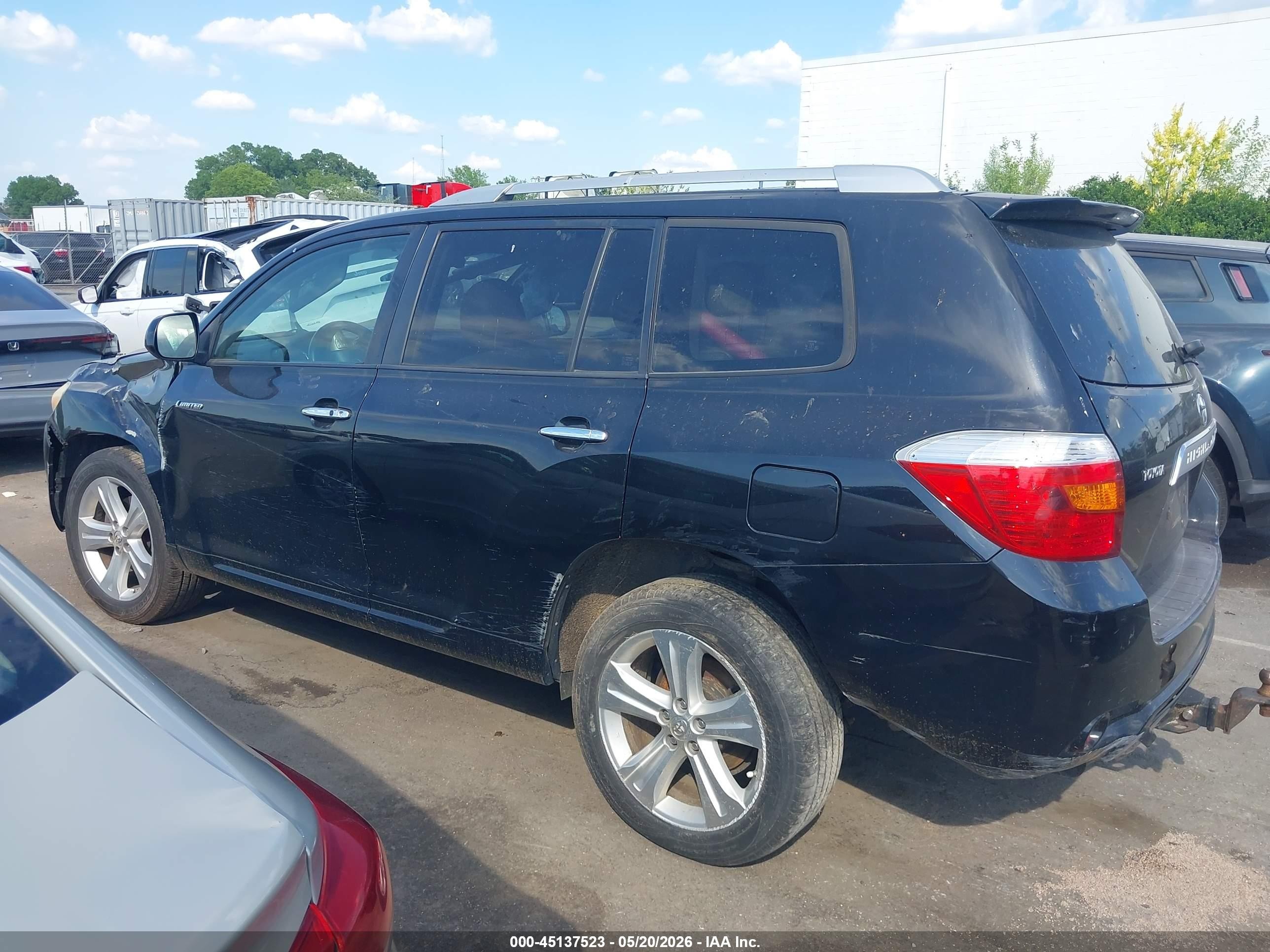 2009 Toyota Highlander Limited Черный vin: JTEES42A092135358