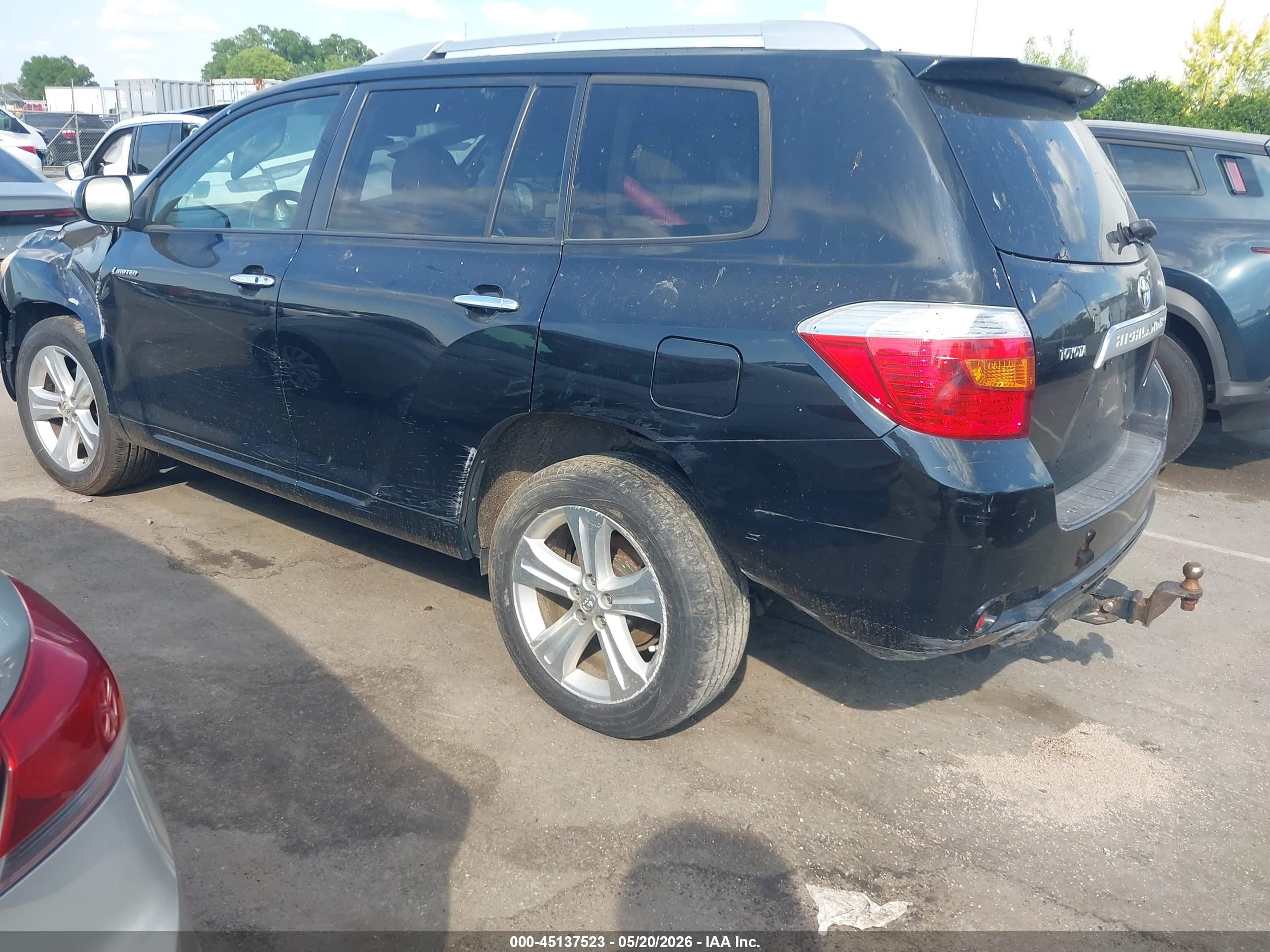 2009 Toyota Highlander Limited Черный vin: JTEES42A092135358