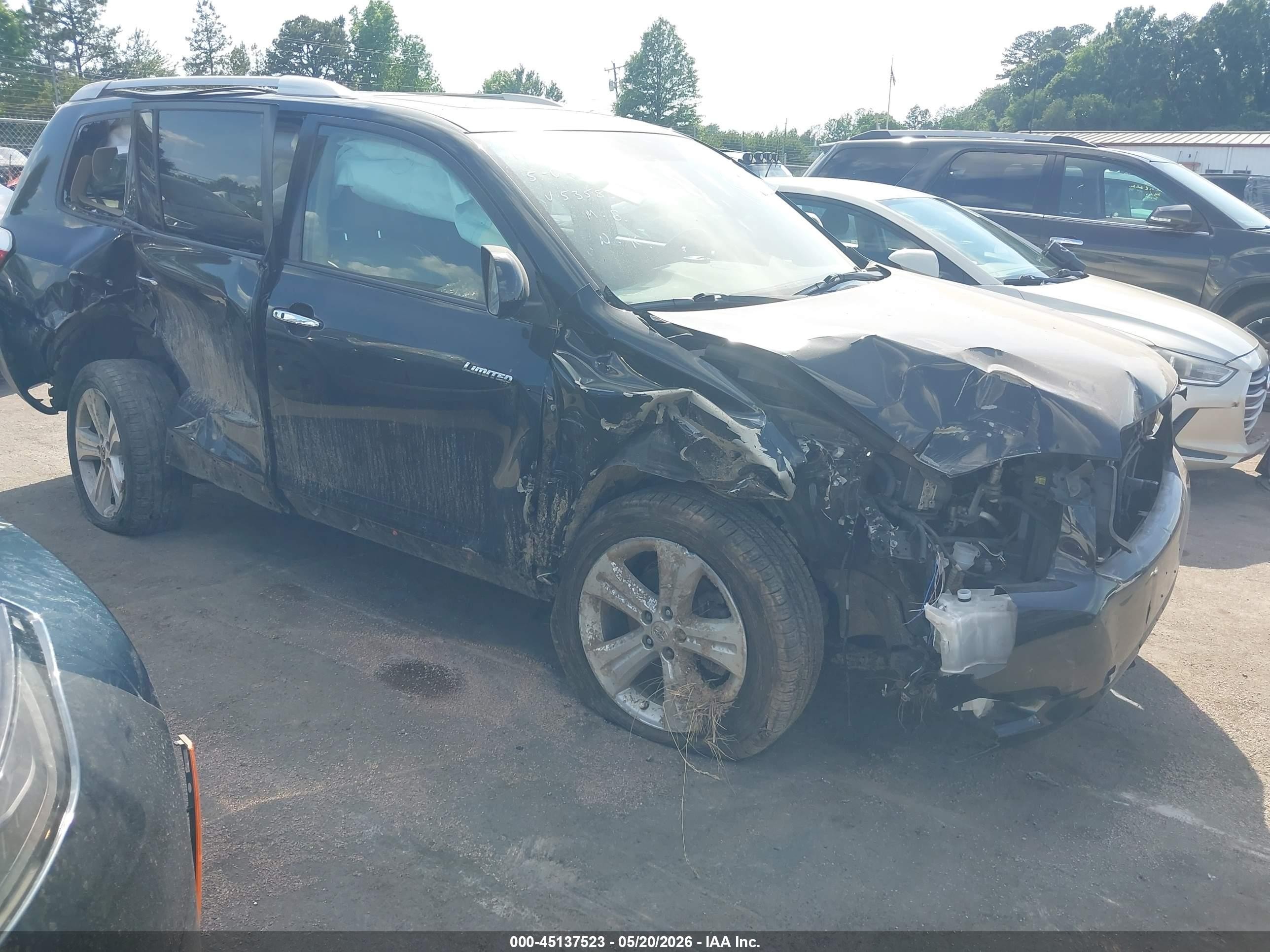 2009 Toyota Highlander Limited Черный vin: JTEES42A092135358