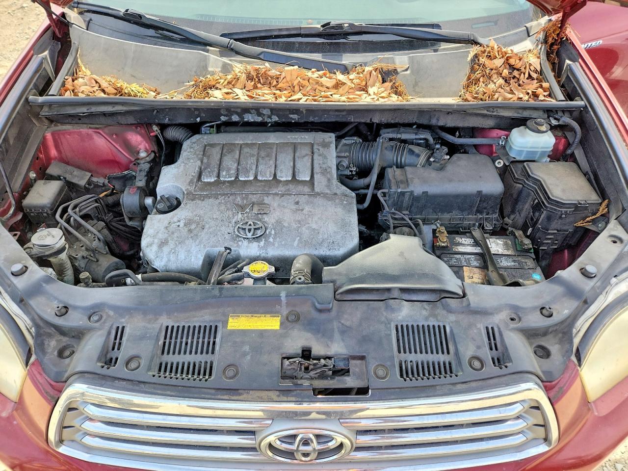 2009 Toyota Highlander Limited Maroon vin: JTEES42A092140253