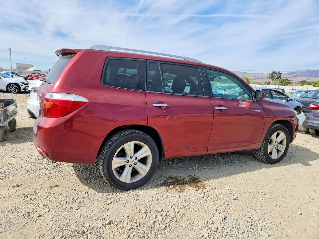 2009 Toyota Highlander Limited Maroon vin: JTEES42A092140253