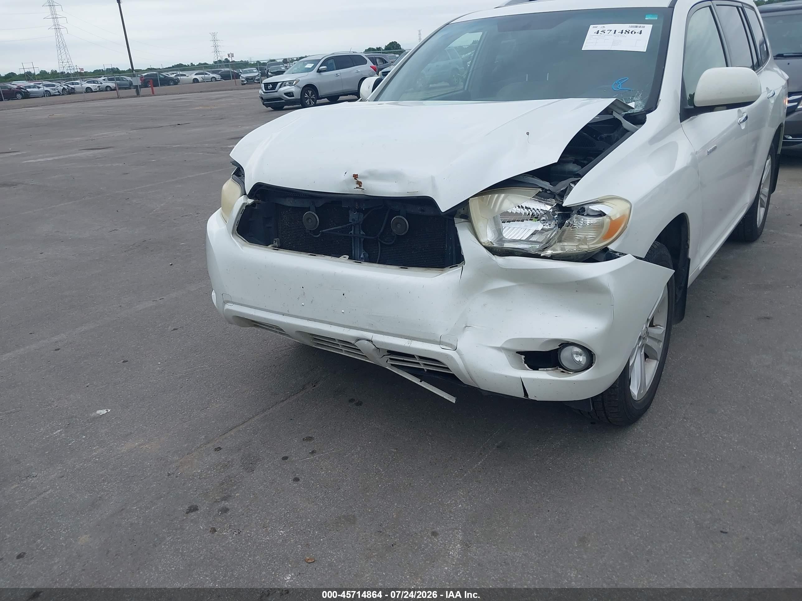 2008 Toyota Highlander Limited White vin: JTEES42A182066162